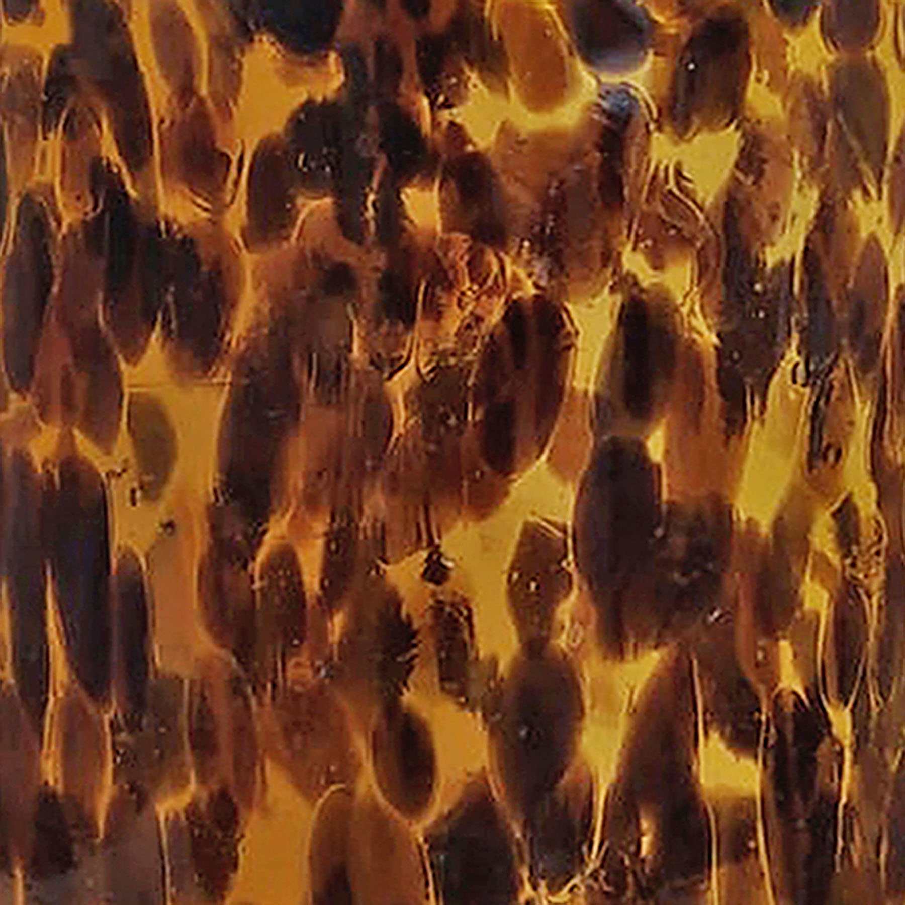 Providence Glass Tortoise Shell Cylinder Candle Holder, 12"