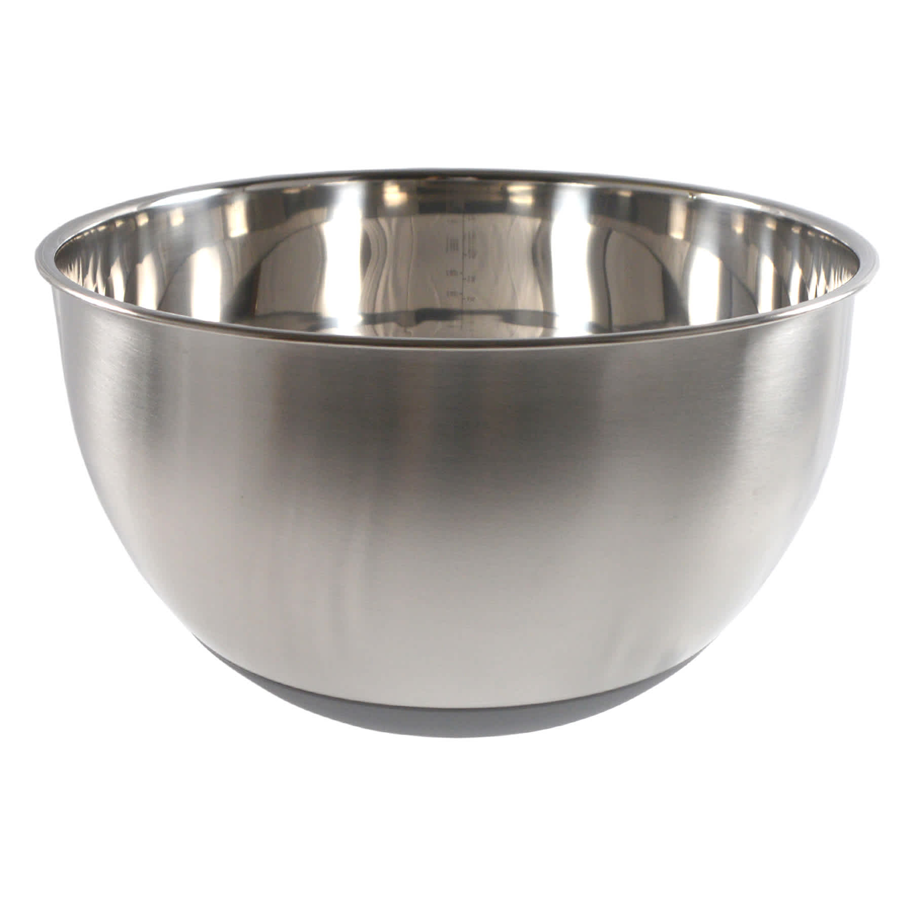 Stainless Steel Mixing Bowl with Grey Non-Skid Base, 5qt