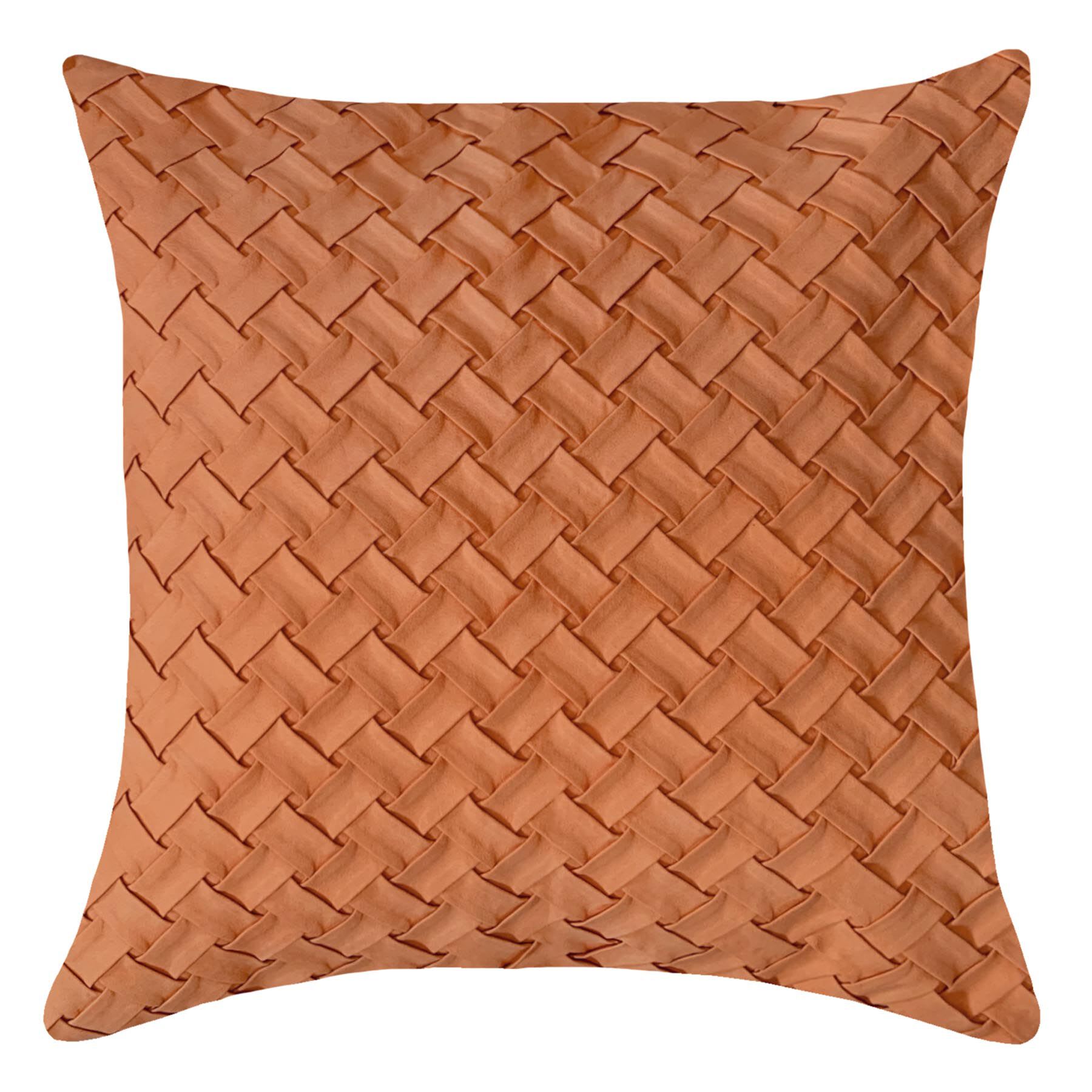 Providence Spice Orange Basketweave Throw Pillow, 18"