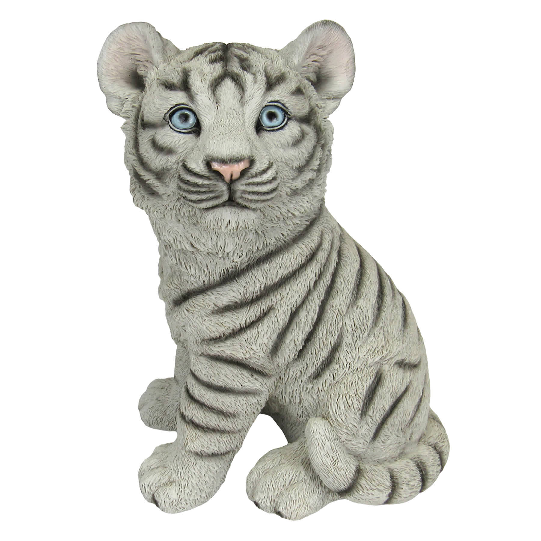 Found & Fable White Tiger Cub Outdoor Garden Statue, 10"