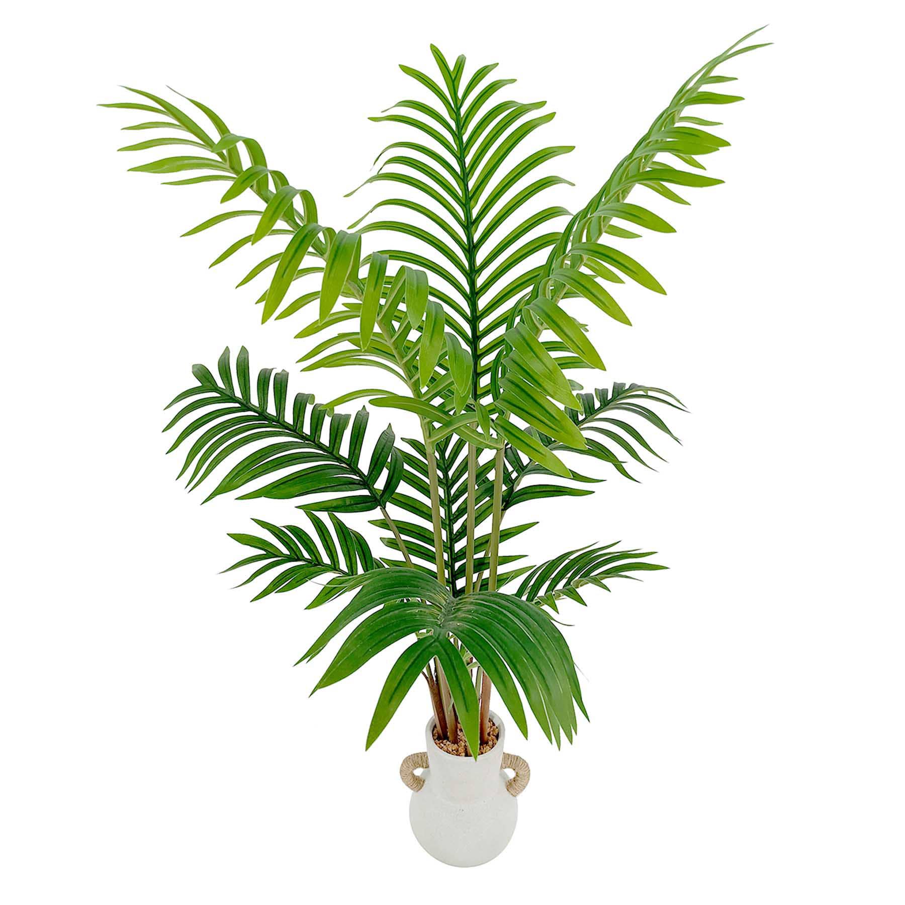 Found & Fable Faux Emerald Floor Greenery with White Ceramic Pot, 37"