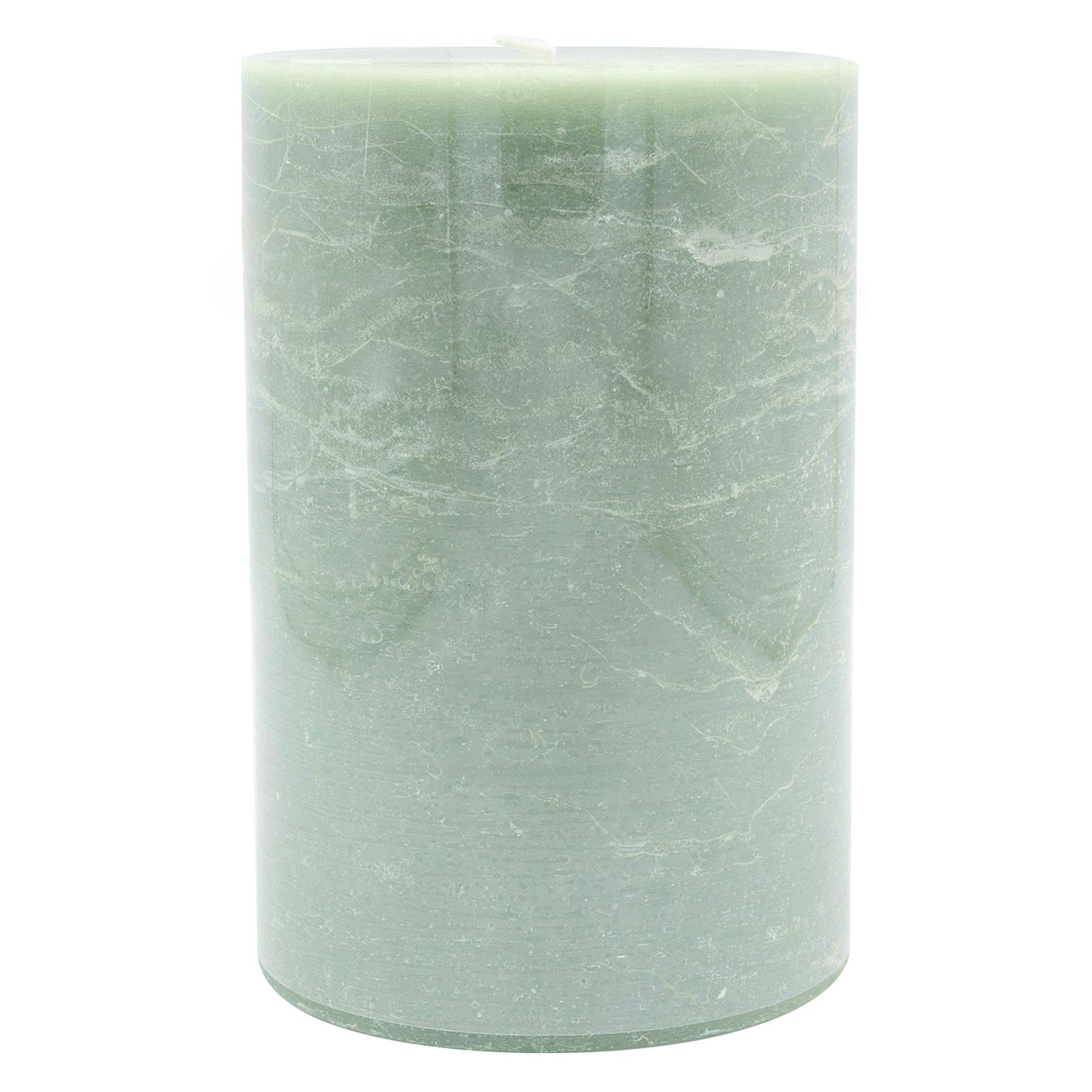 Green Unscented Pillar Candle, 4x6