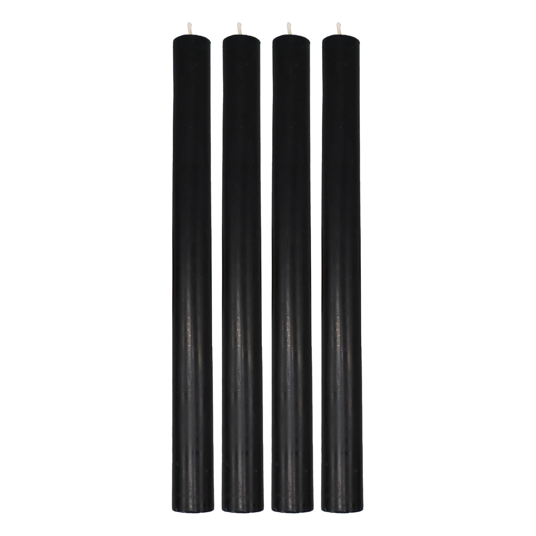 Tracey Boyd 4-Pack Black Unscented Taper Candles, 10"