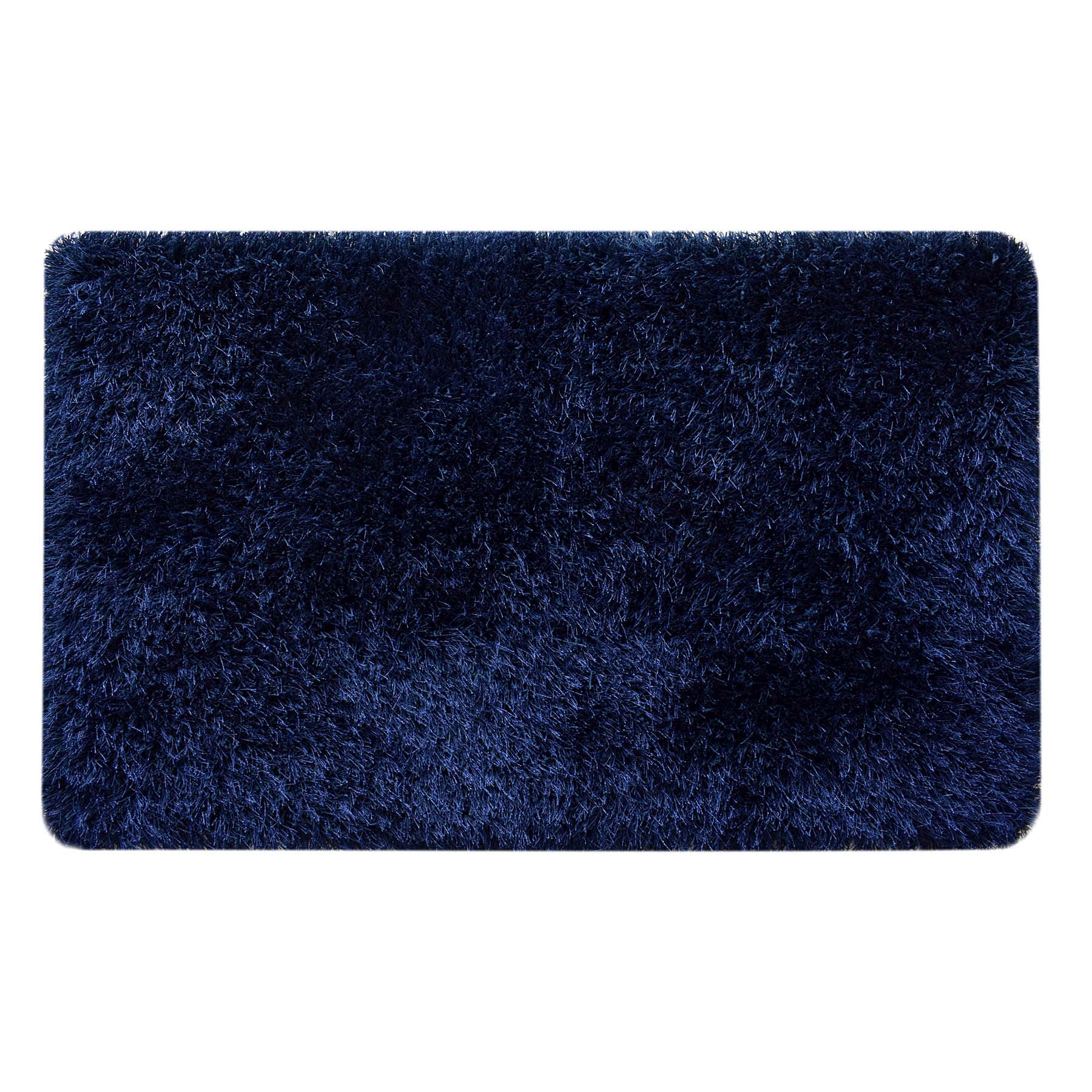 (C196) Eve Blue Shag Accent Rug, 3x5