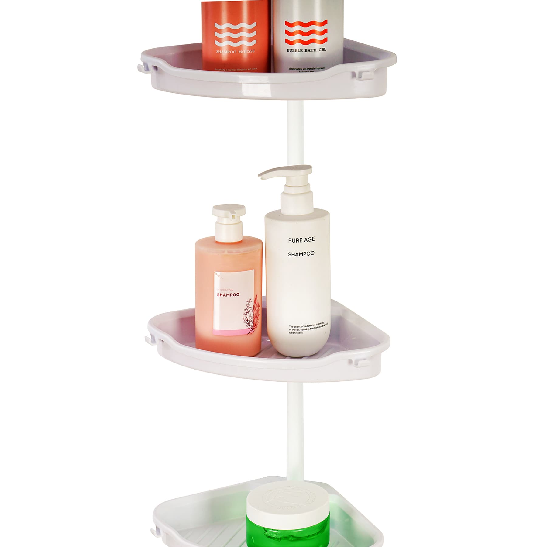 4-Tier Tension Shower Caddy White