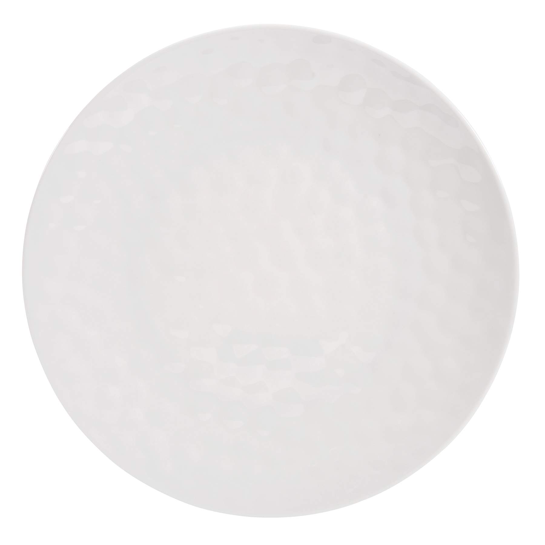 Embossed Melamine Dinner Plate, White