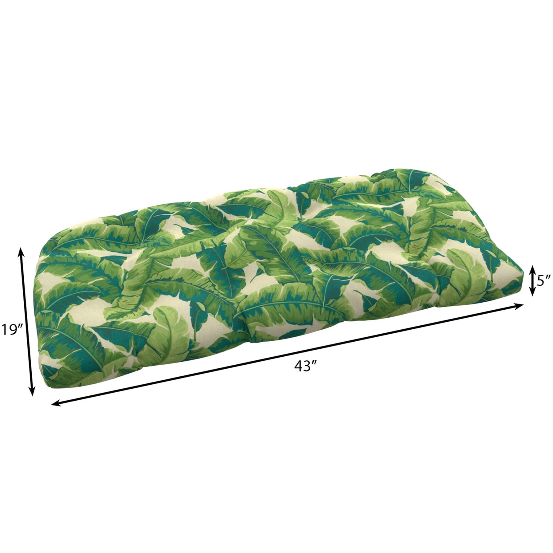 Marconi Leaf Outdoor Wicker Settee Cushion