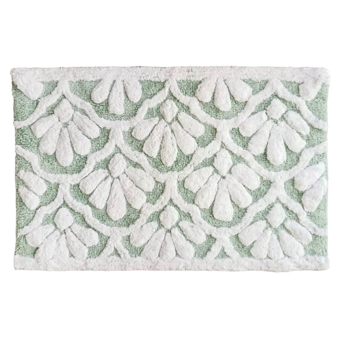 Providence Sea Green Shell Bath Rug, 20x30