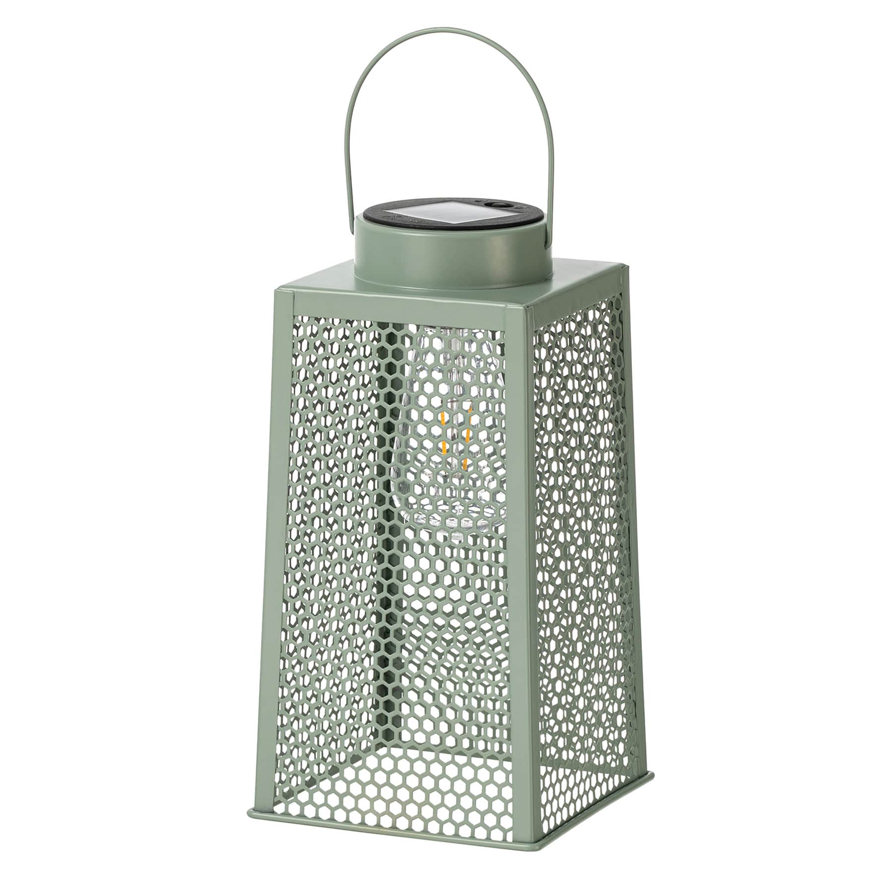 Honeybloom Green Honeycomb Outdoor Lantern, 10"