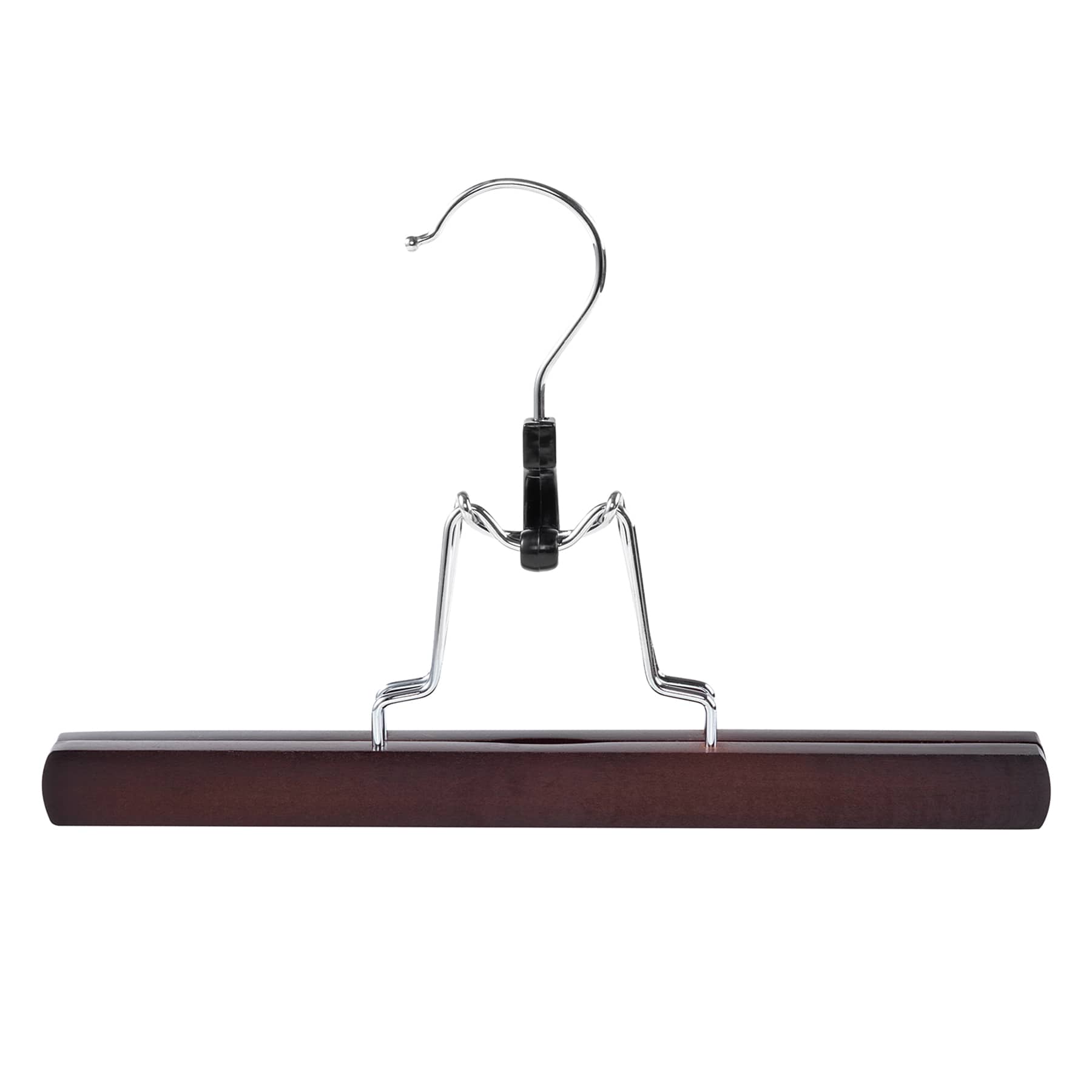 3-Piece Wood Pant Hangers with Clamp, Espresso