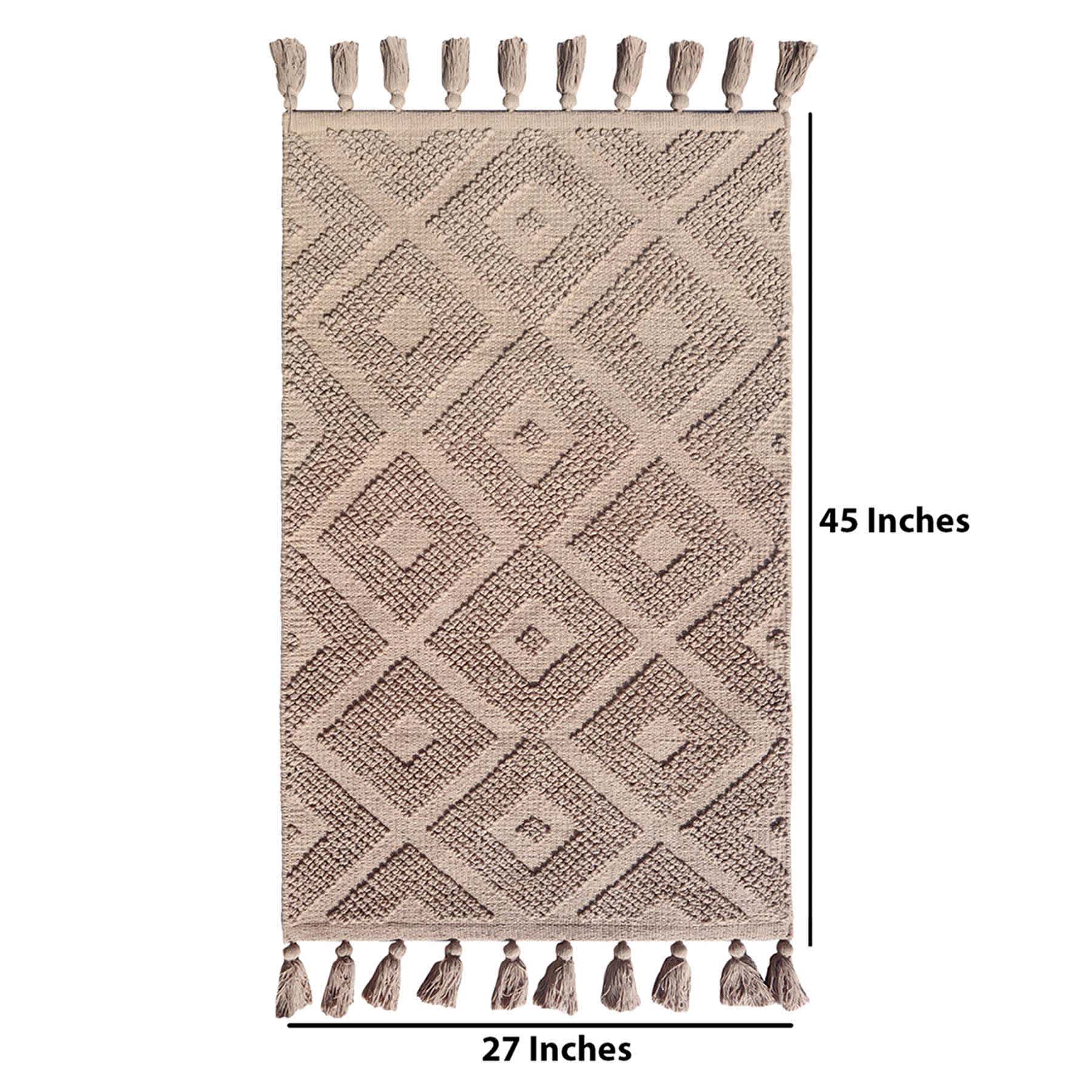 Hilo Diamond Moonlight Handwoven Accent Rug, 27x45