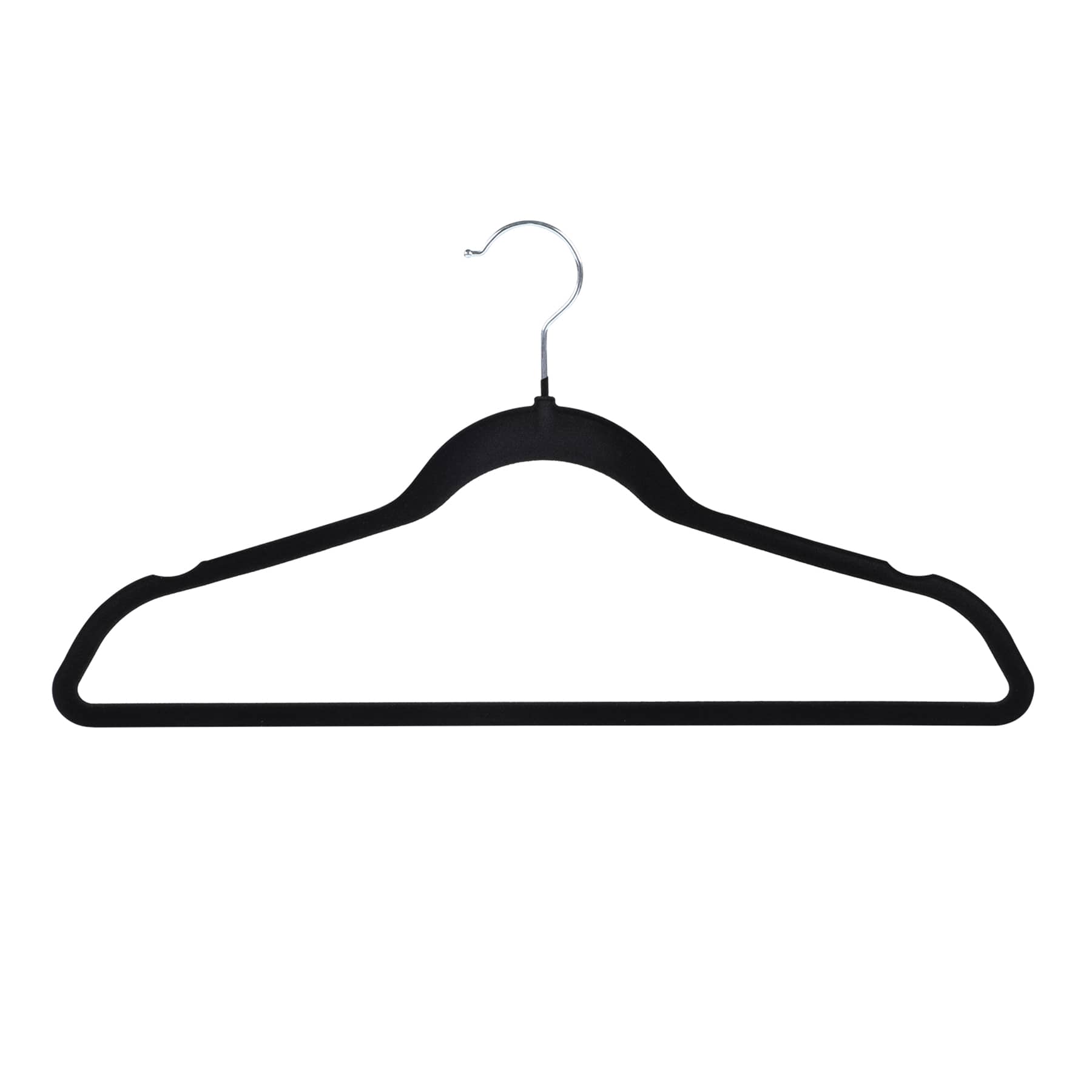 25-Pack Velvet Hangers, Black