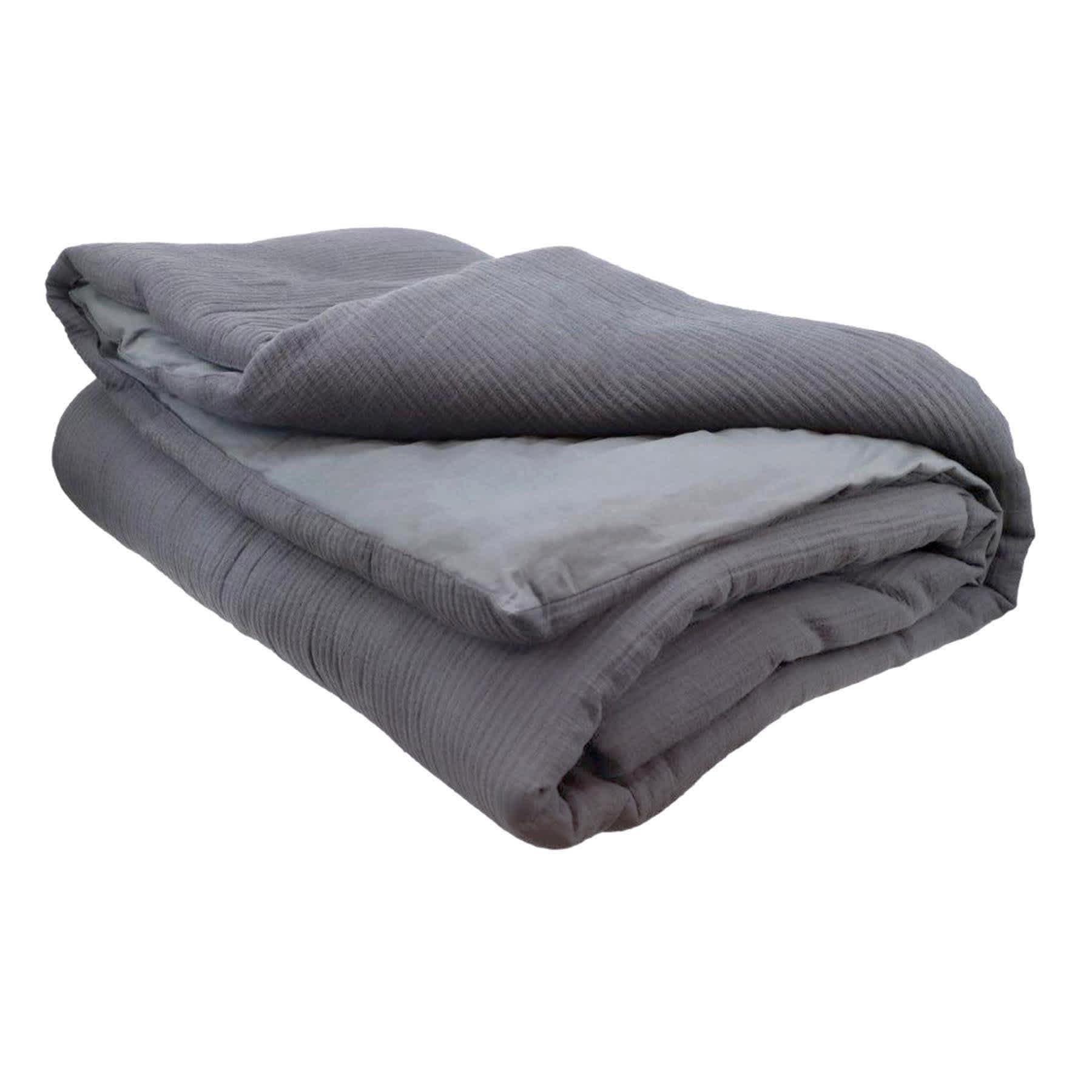 Honeybloom 3-Piece Dark Grey Cotton Dash Matelasse Comforter Set, Full/Queen