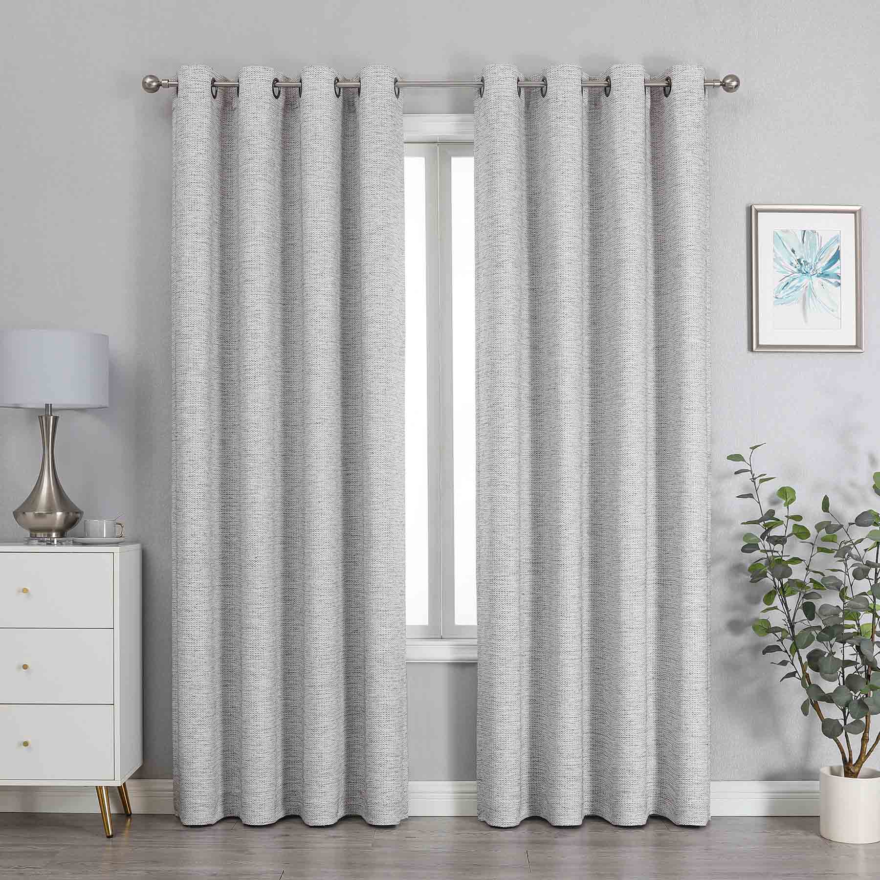 Sun Shield Brown Blackout Grommet Curtain Panel, 84"