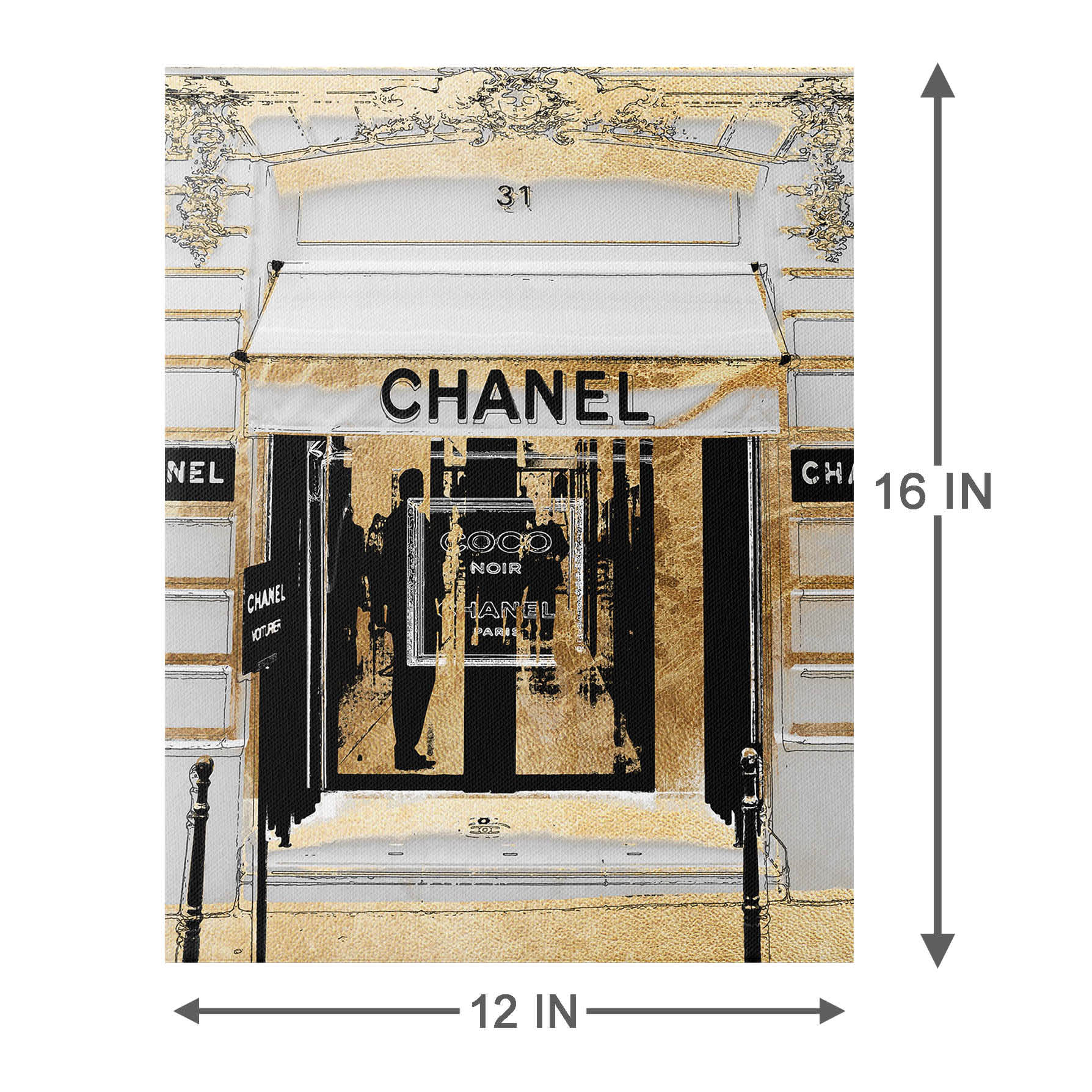 Fashion Store Front Canvas Wall Art, 12x16