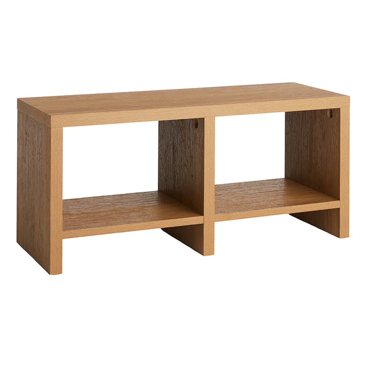 Hazel Cube Storage Bench - Rustic Natural Finish