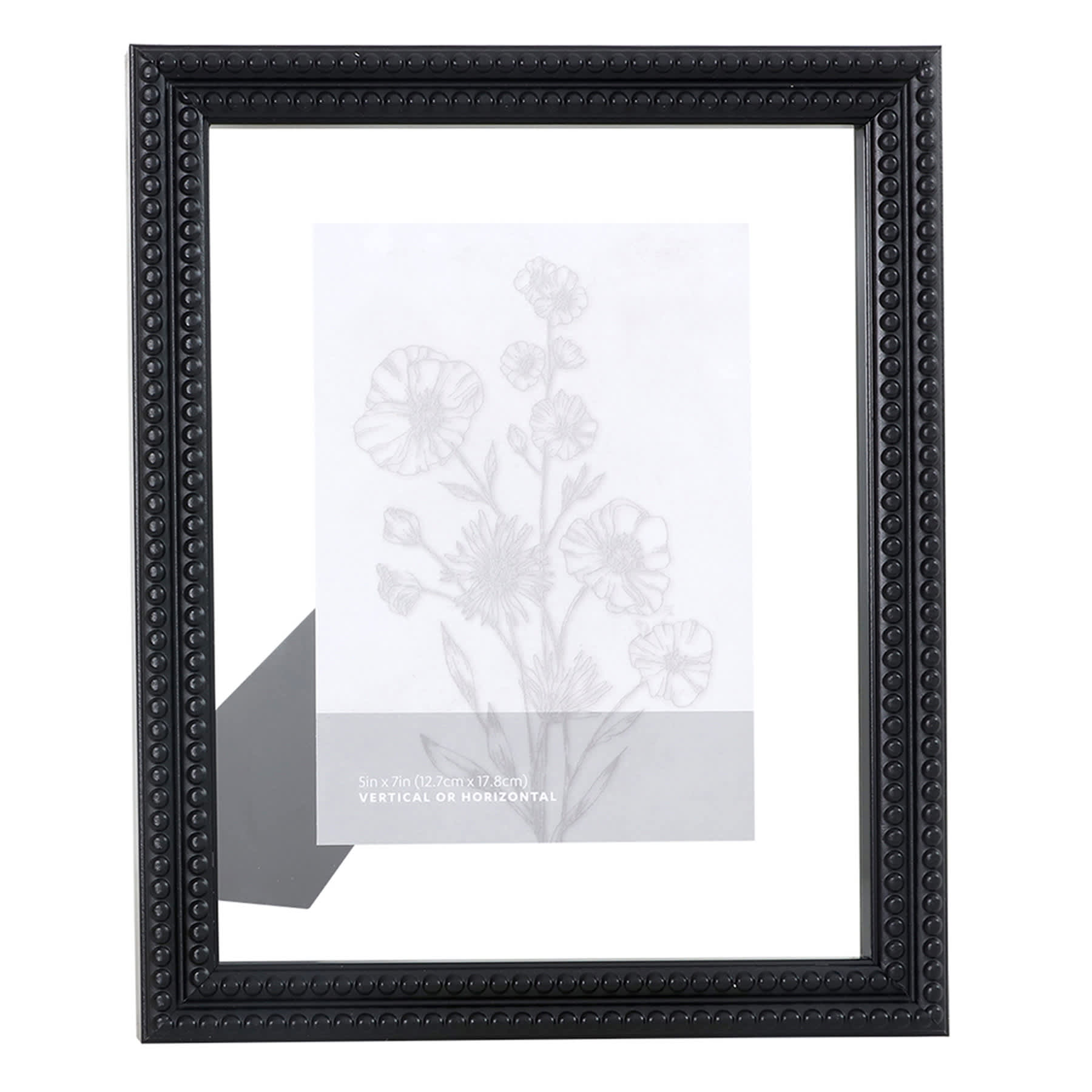 Black Beaded Float Tabletop Picture Frame, 8x10