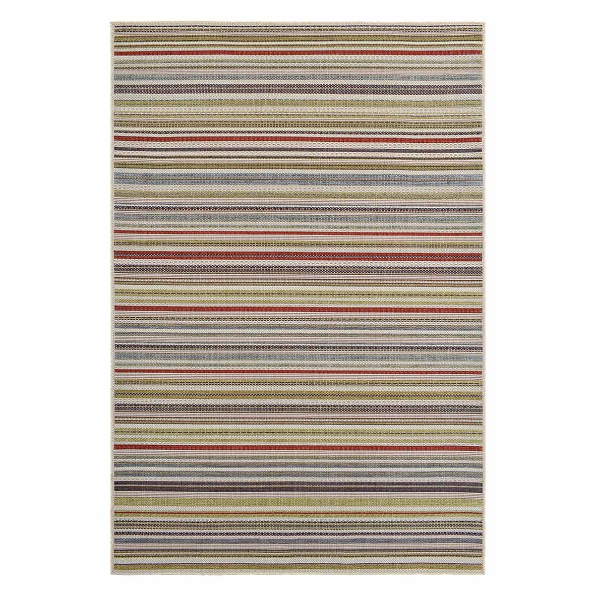 (E531) Magic Multicolor Striped Outdoor Area Rug, 8x10