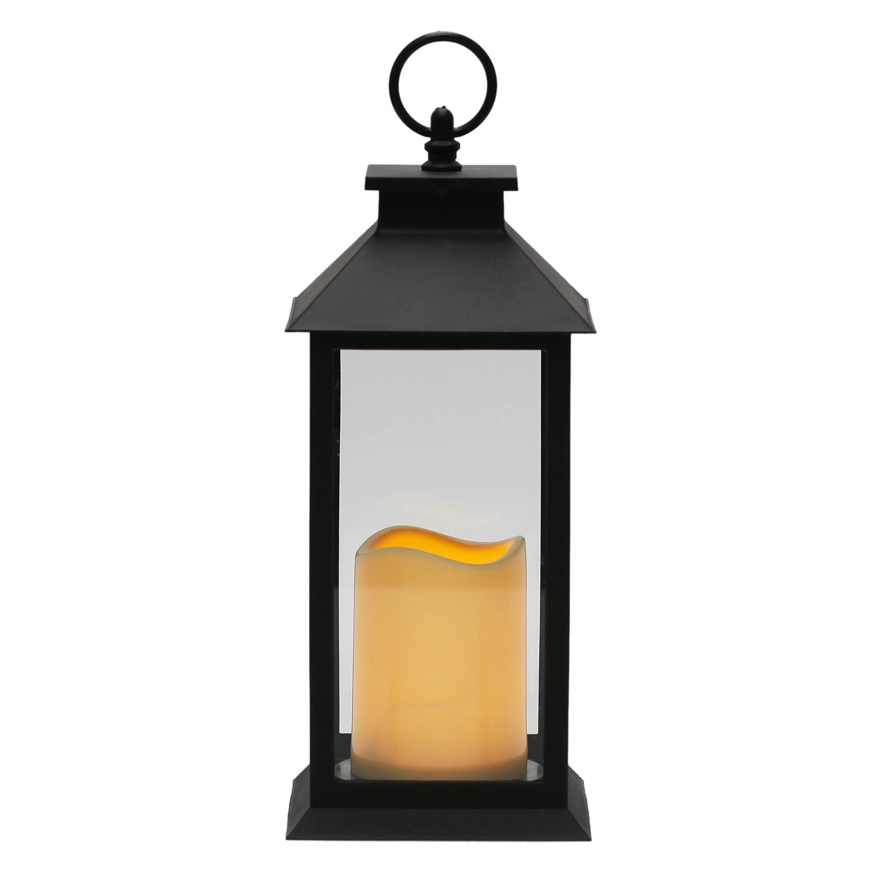 Black LED Lantern, 12"