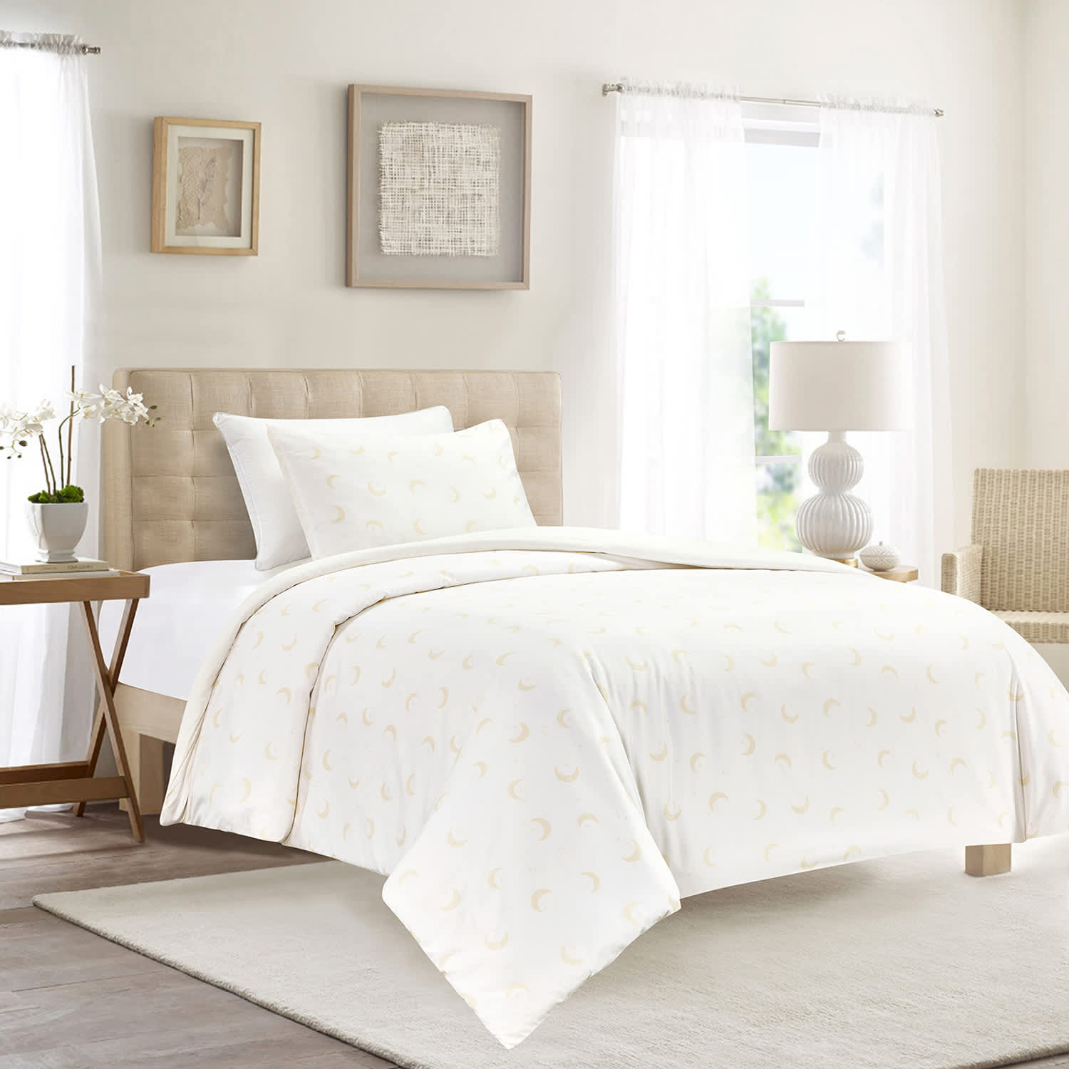 3-Piece Celestial Printed Duvet Set with Insert, Twin/Twin XL