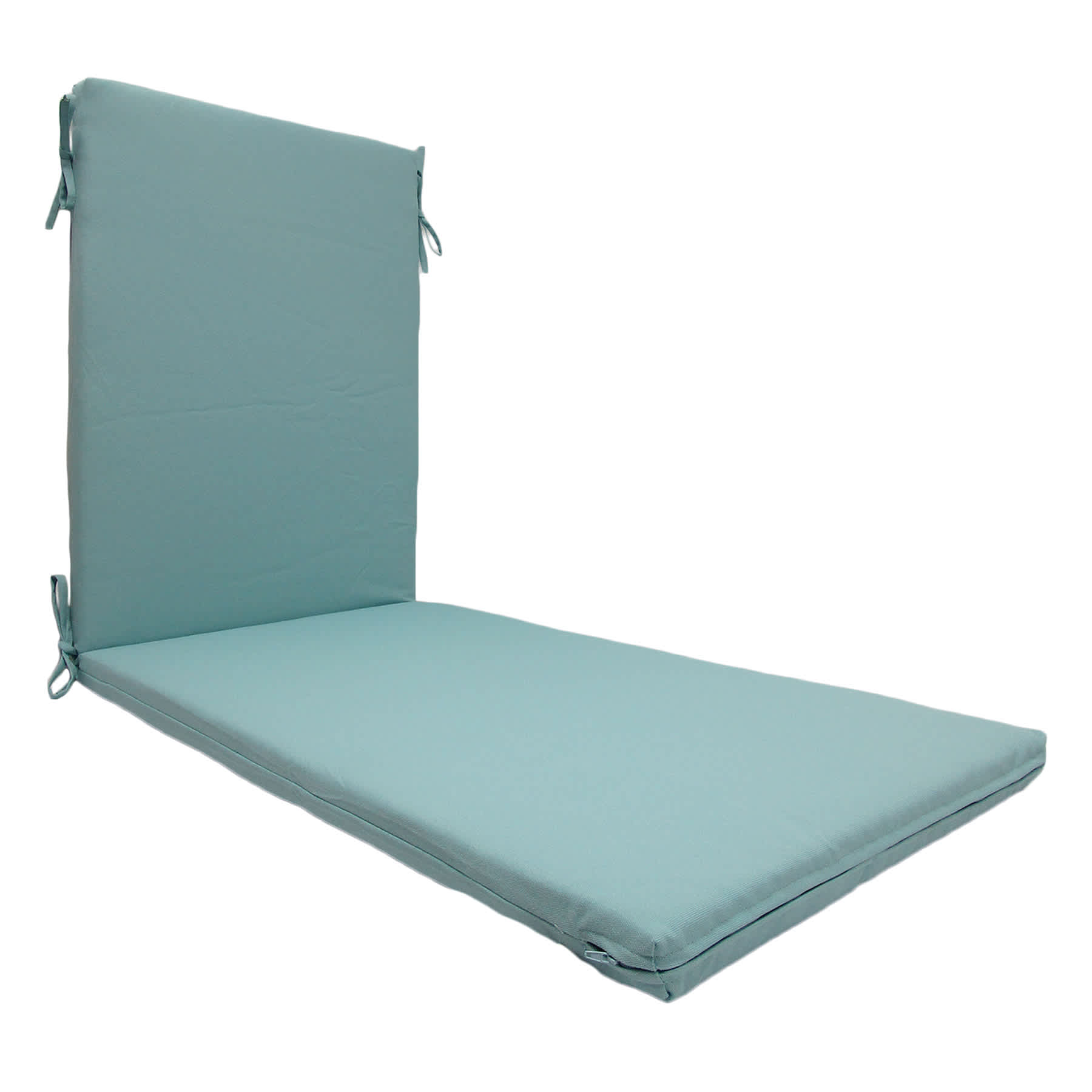 Canal Blue Canvas Outdoor Chaise Lounge Cushion