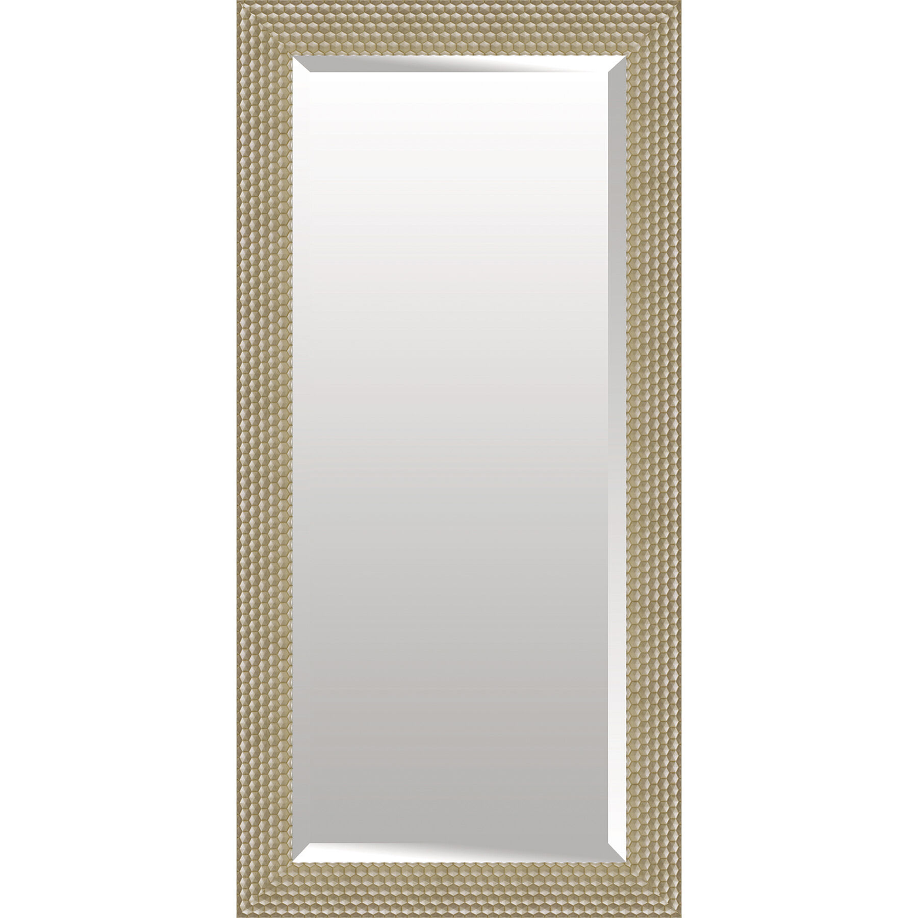 Hexagonal Champagne Leaner Mirror, 32x66