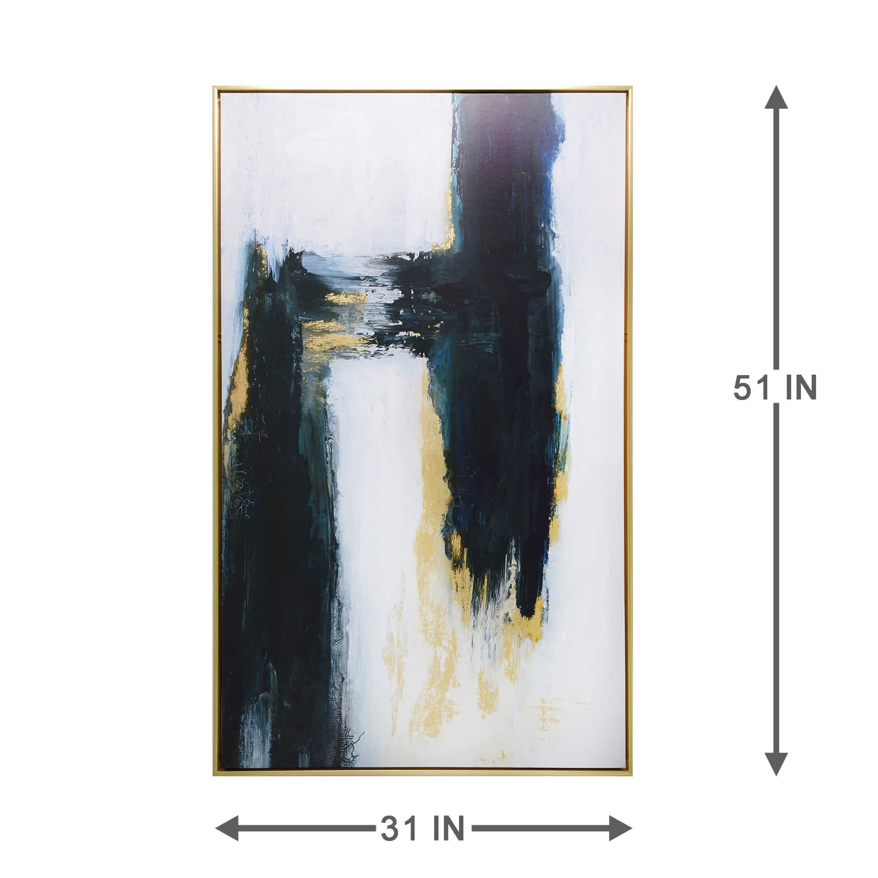 Framed Through Time Glitter & Foiled Canvas Wall Art, 31x51