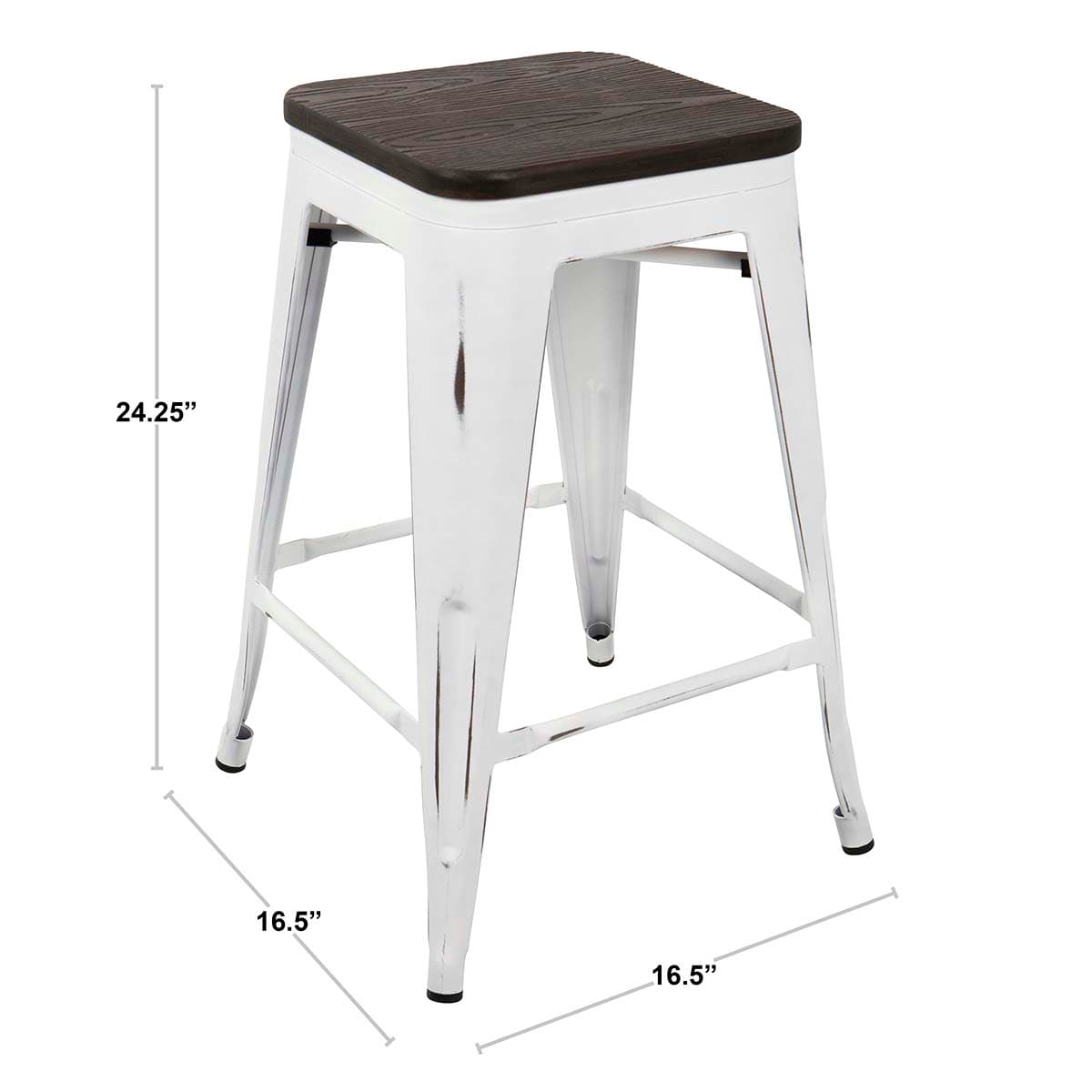 Honeybloom Westfield Counter Stool, White