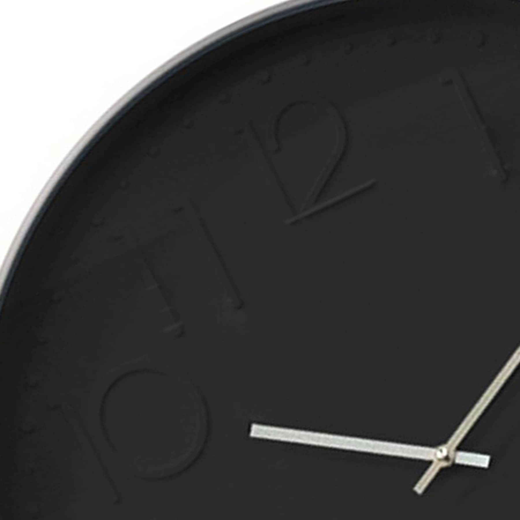 Black Monochrome Round Wall Clock, 20"