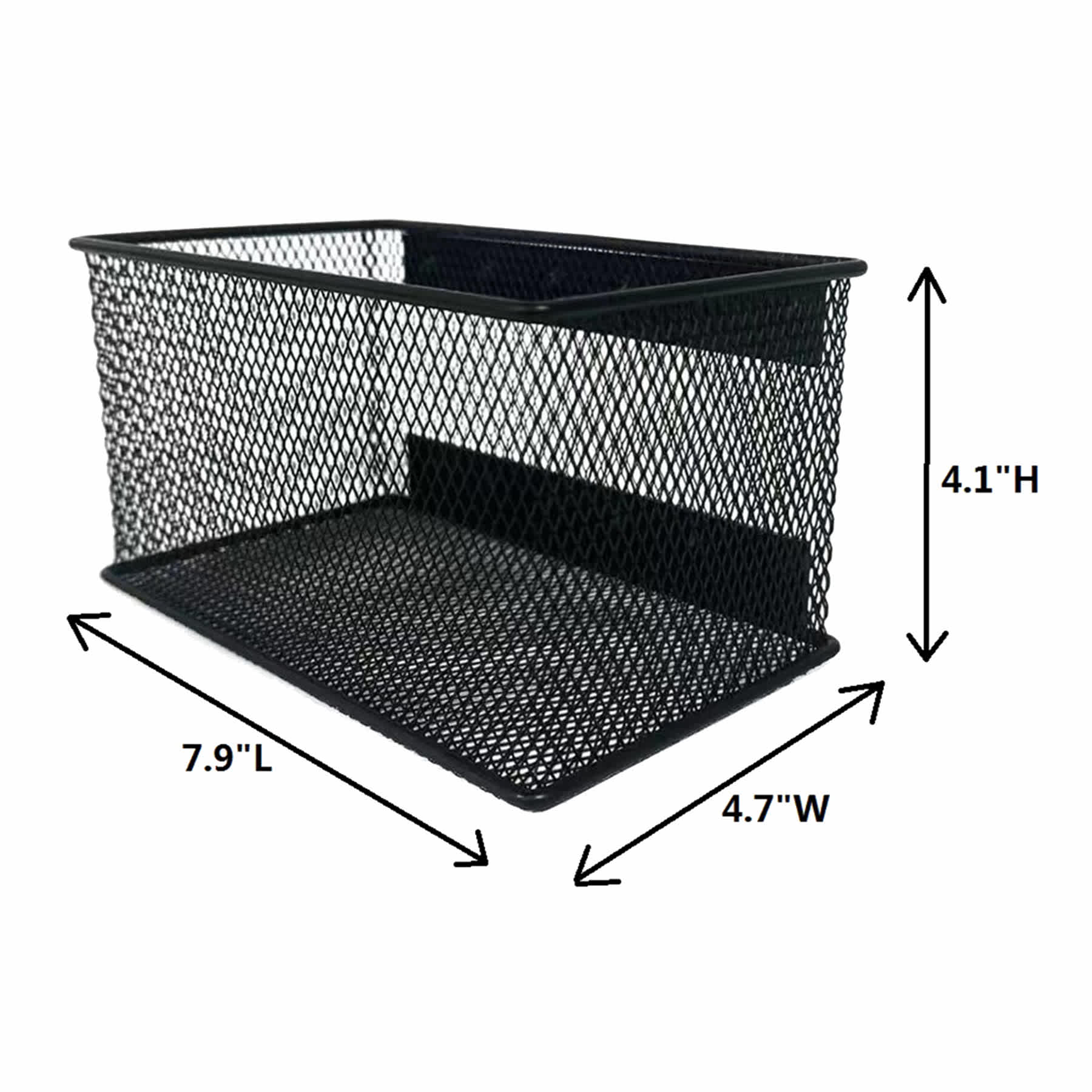 Black Metal Mesh Magnetic Organizer, Medium