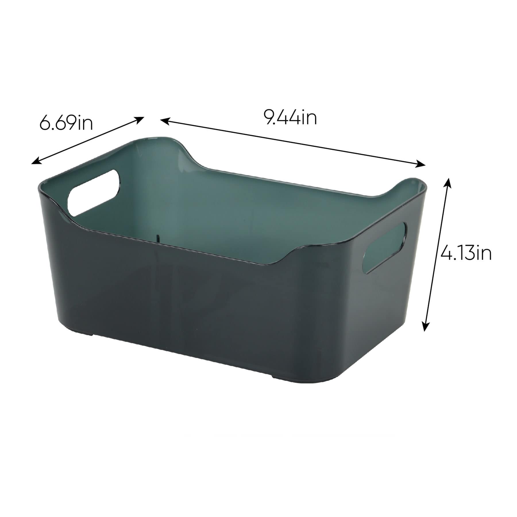 Clear & Black Storage Bin, Small