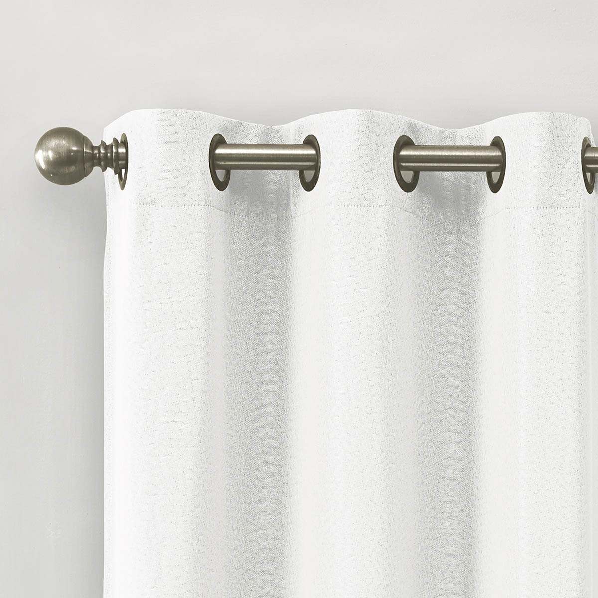 2-Pack Denver White Blackout Grommet Curtain Panels, 95"
