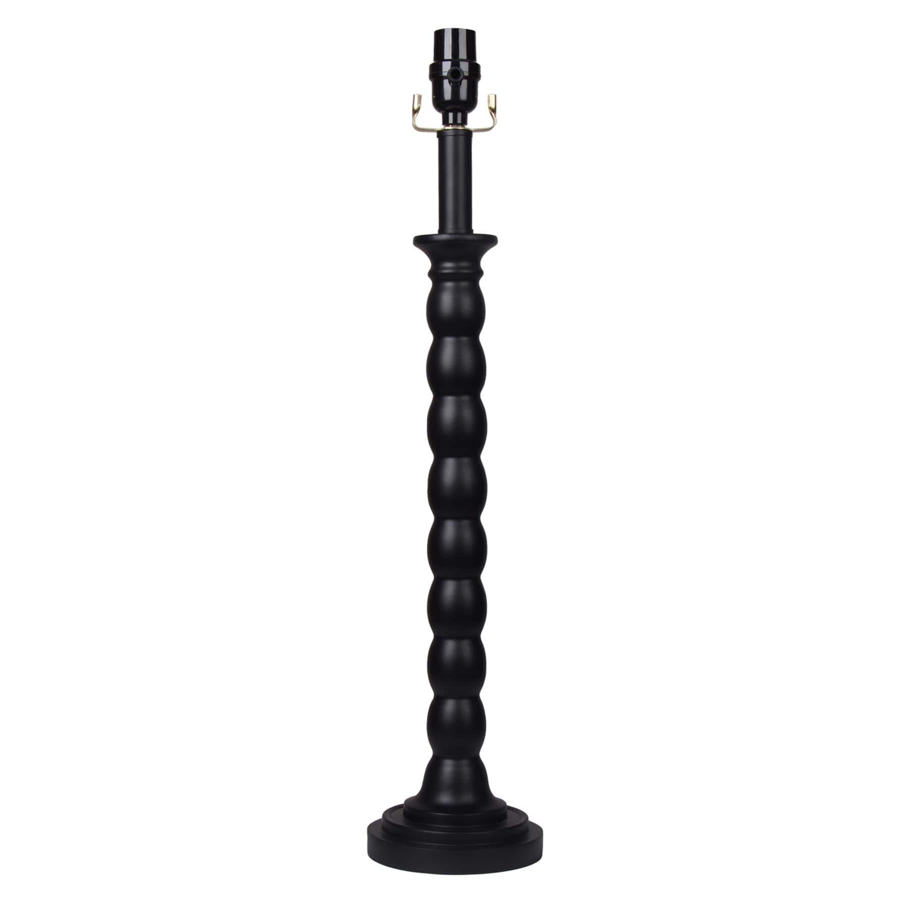 Black Stacked Buffet Large Table Lamp Base, 24"
