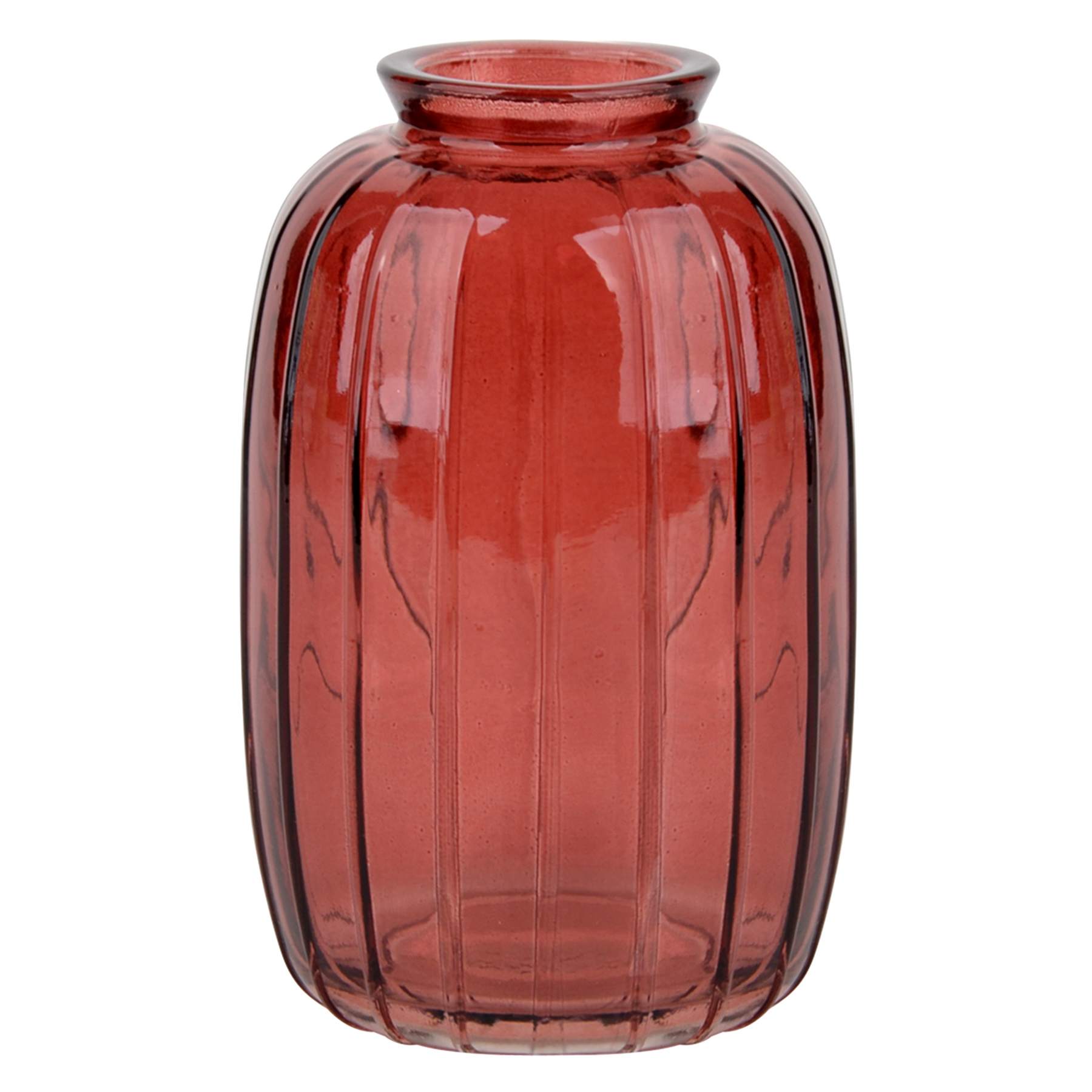 Red Glass Bud Vase, 5"