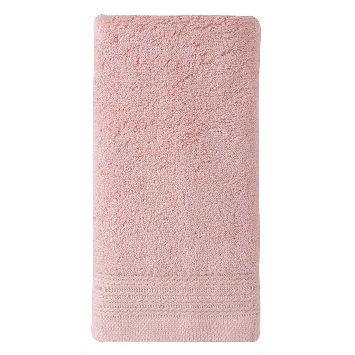 Honeybloom Plush Performance Solid Pink Hand Towel, 16x28