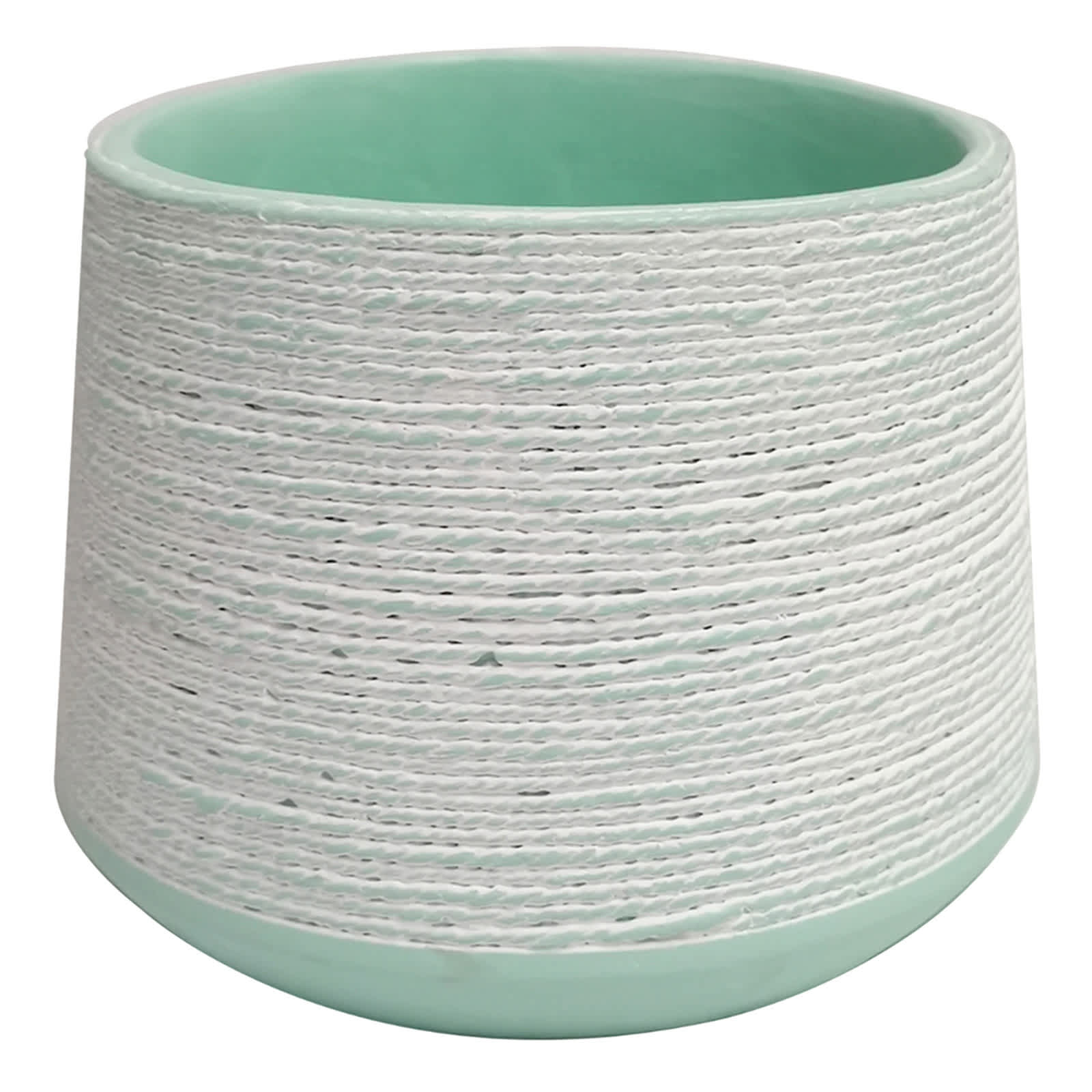Ty Pennington Indoor Green Concrete Rope Pot, Small