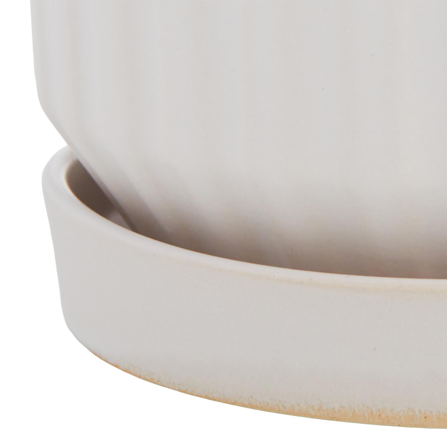 Indoor White Mat Ceramic Pot, Small