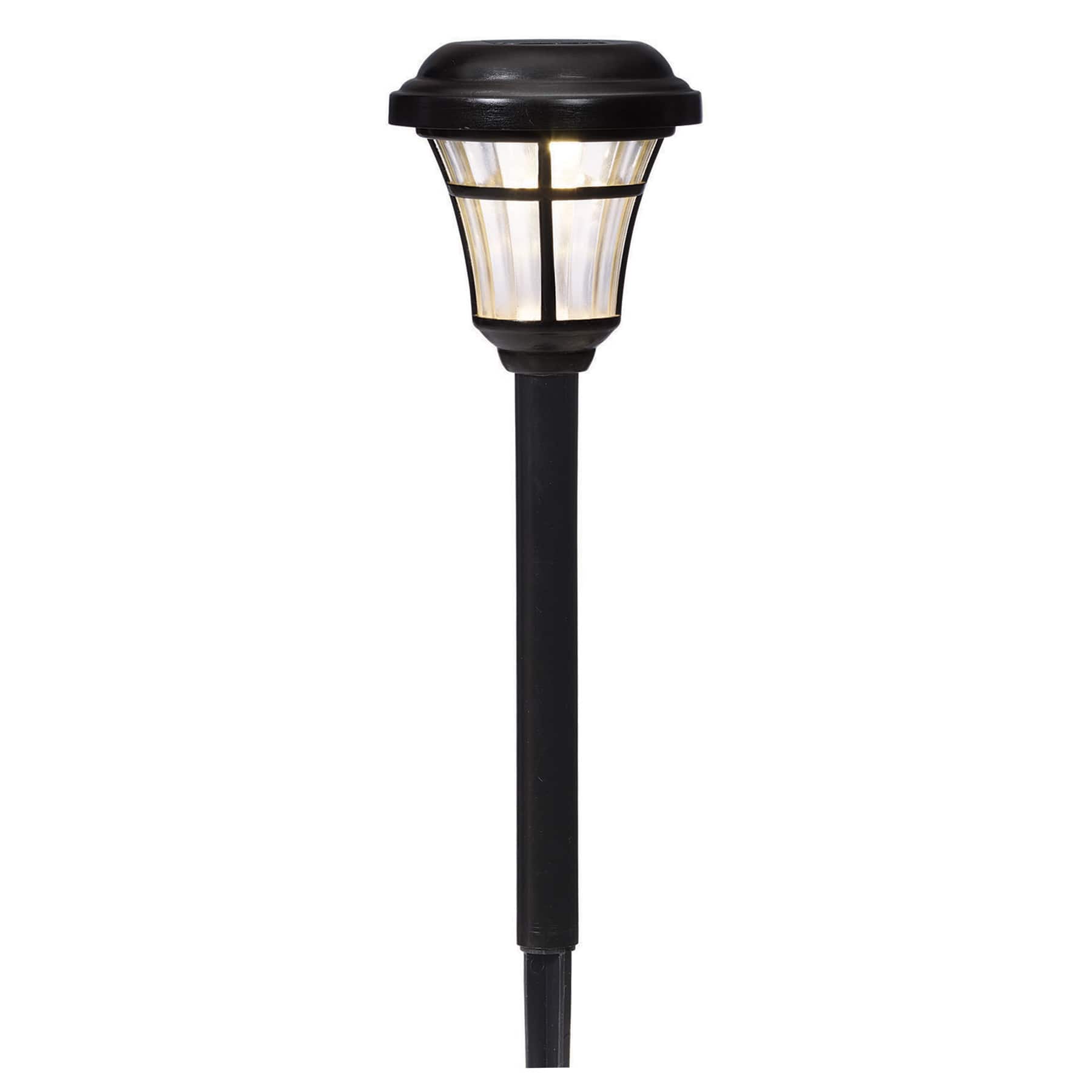 3-Lumen Solar Black Caged Pathway Light