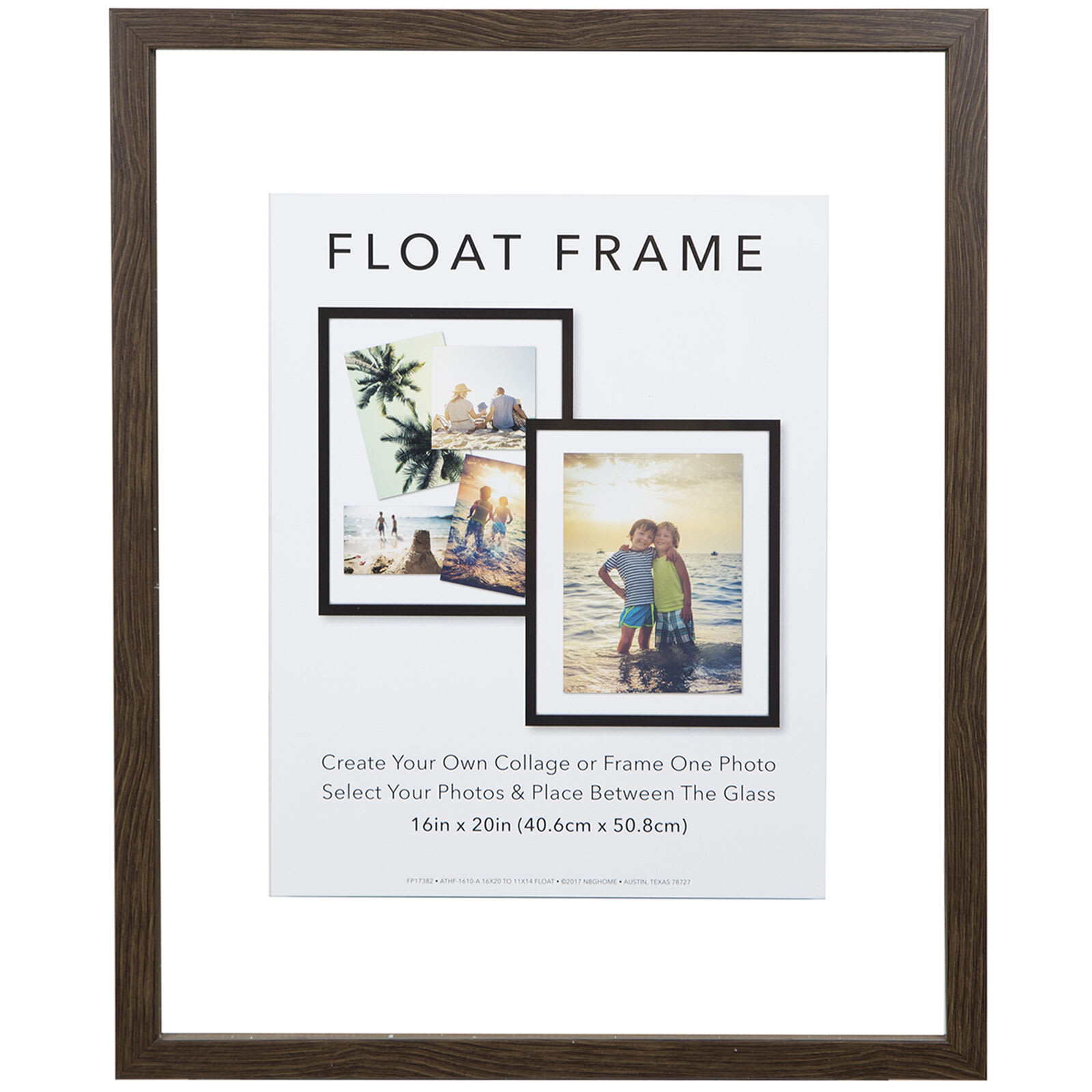 Grey Linear Profile Floating Wall Frame, 16x20