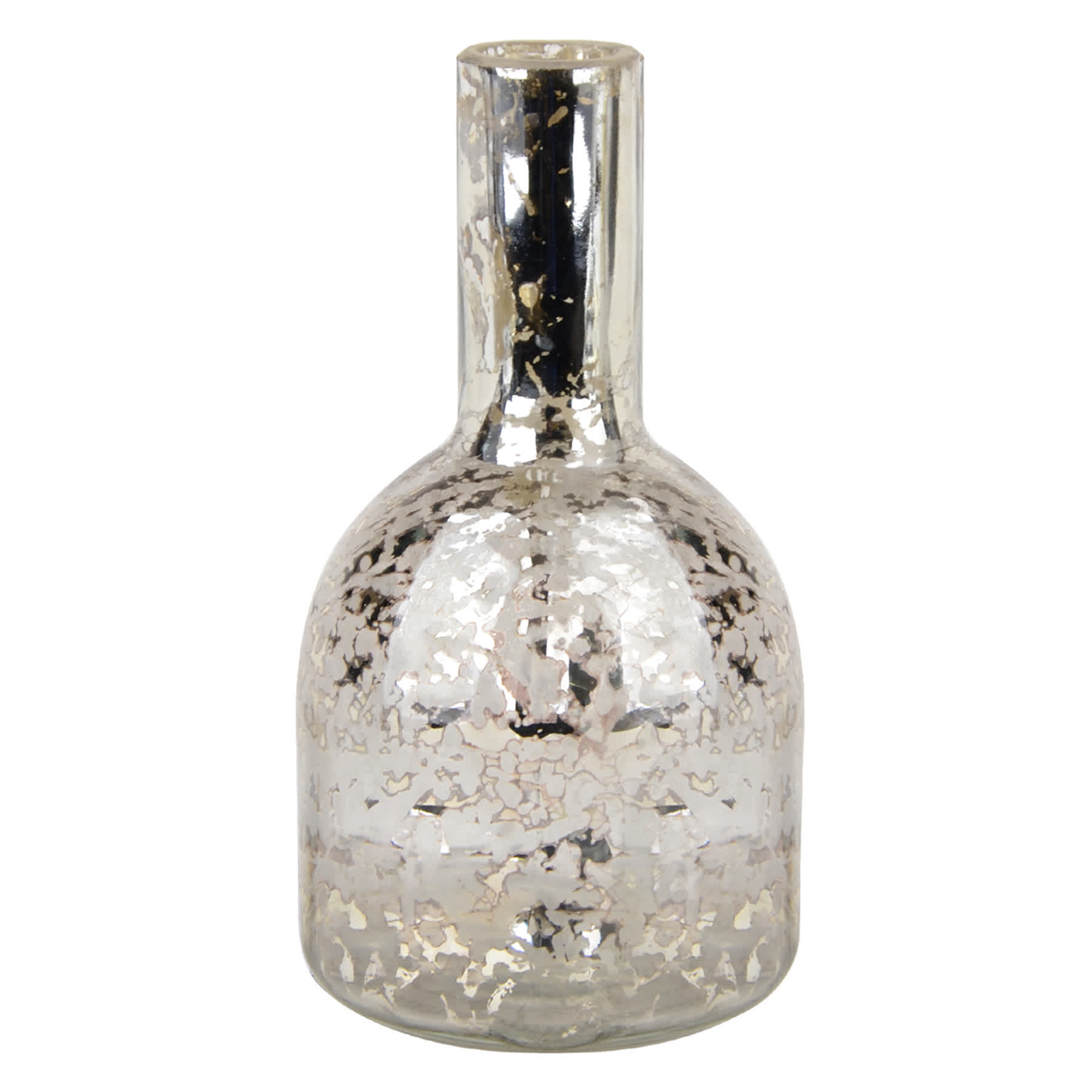 Silver Mercury Glass Bud Vase, 6.5"