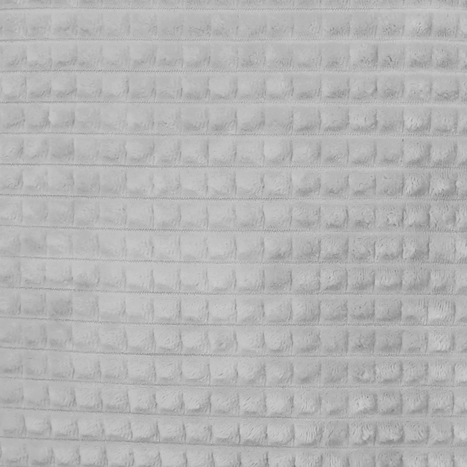 Grey Check Plush Throw Pillow, 18"