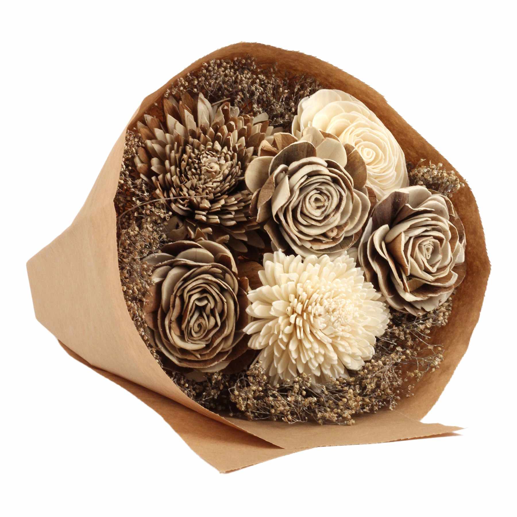 Mixed White & Natural Flower Bouquet, 24"