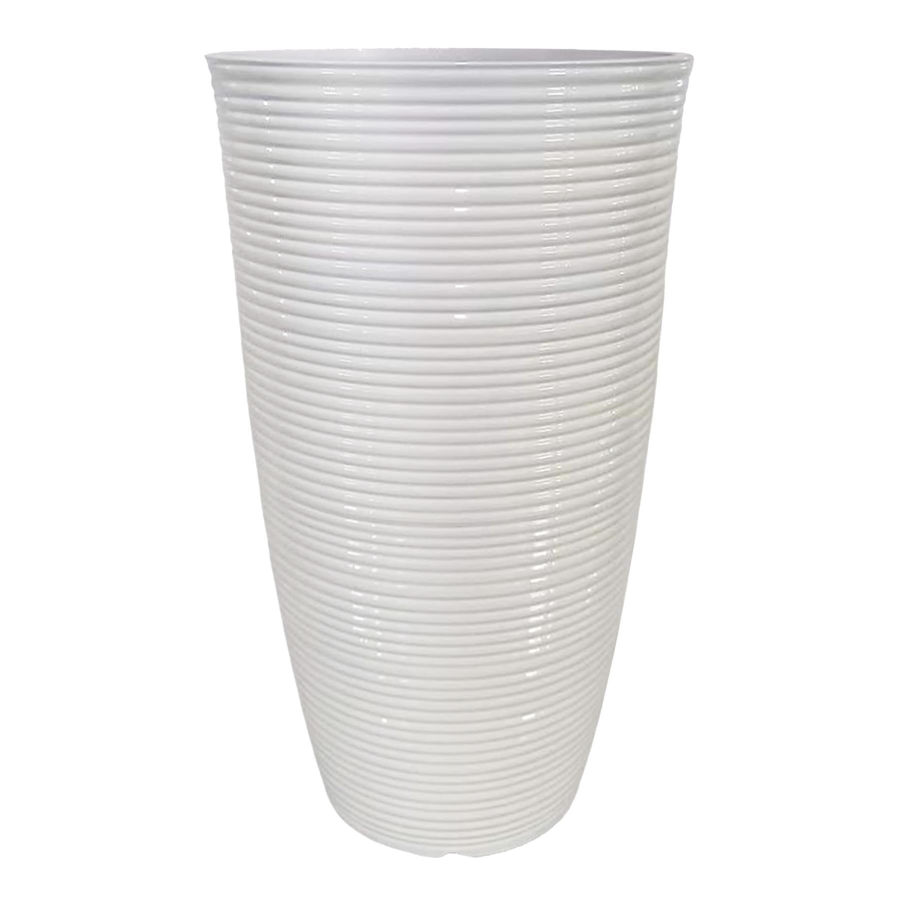 Millie White Tall Outdoor Planter, Small