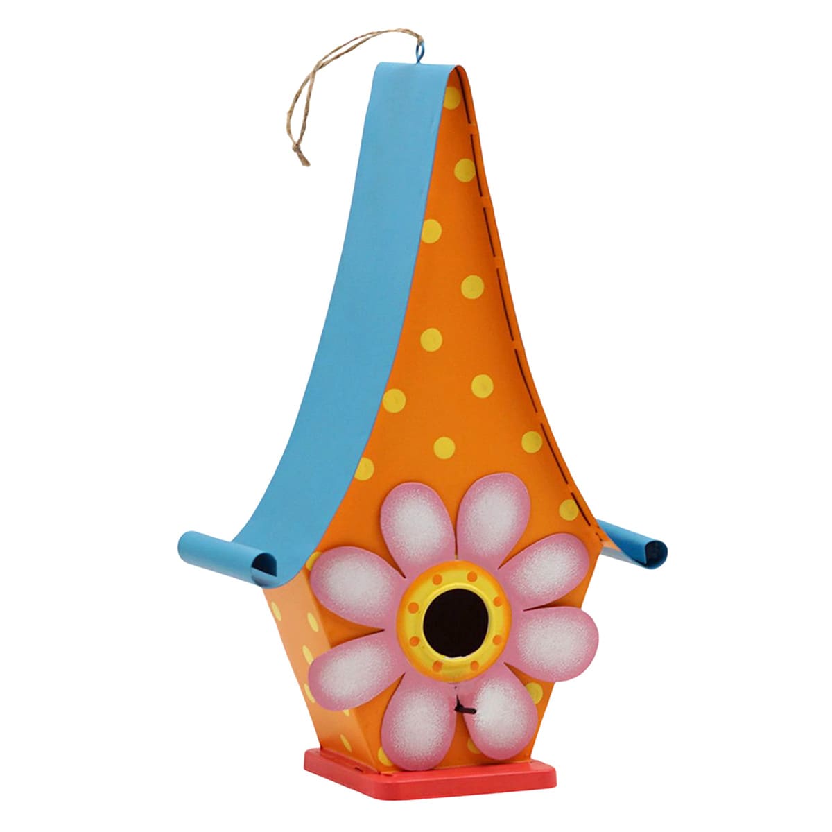 Metal Flower Birdhouse, 8"