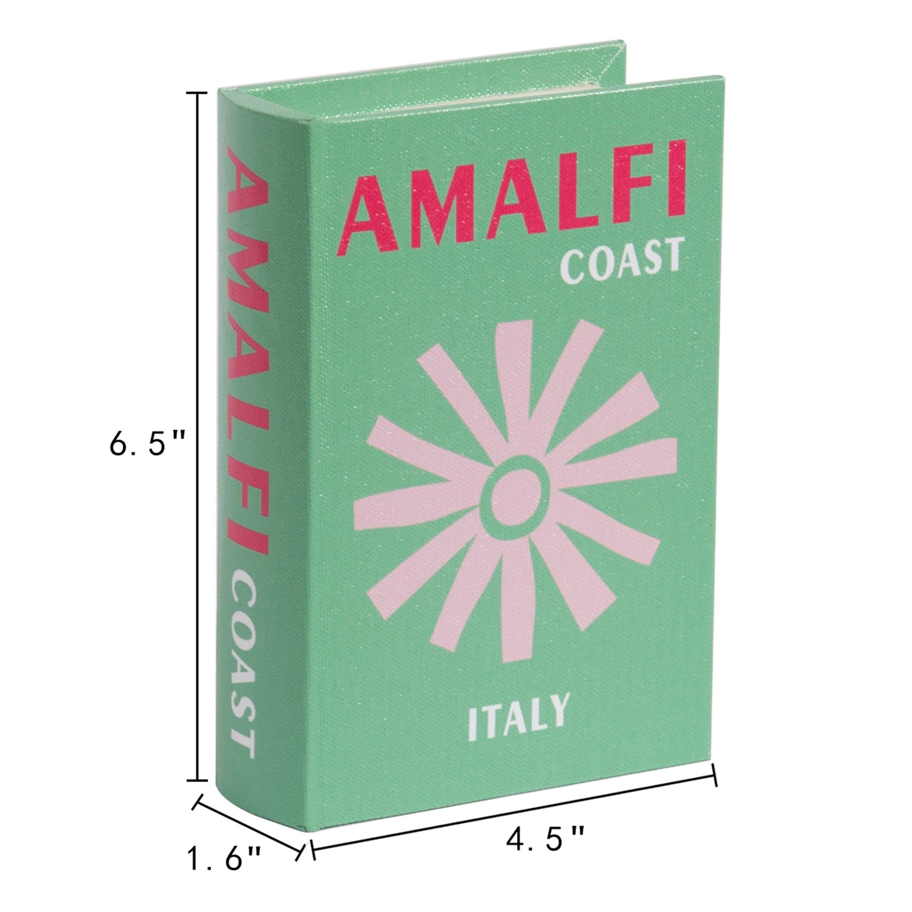 Small Light Green Amalfi Coast Book Box, 6.5x4.5x1.6