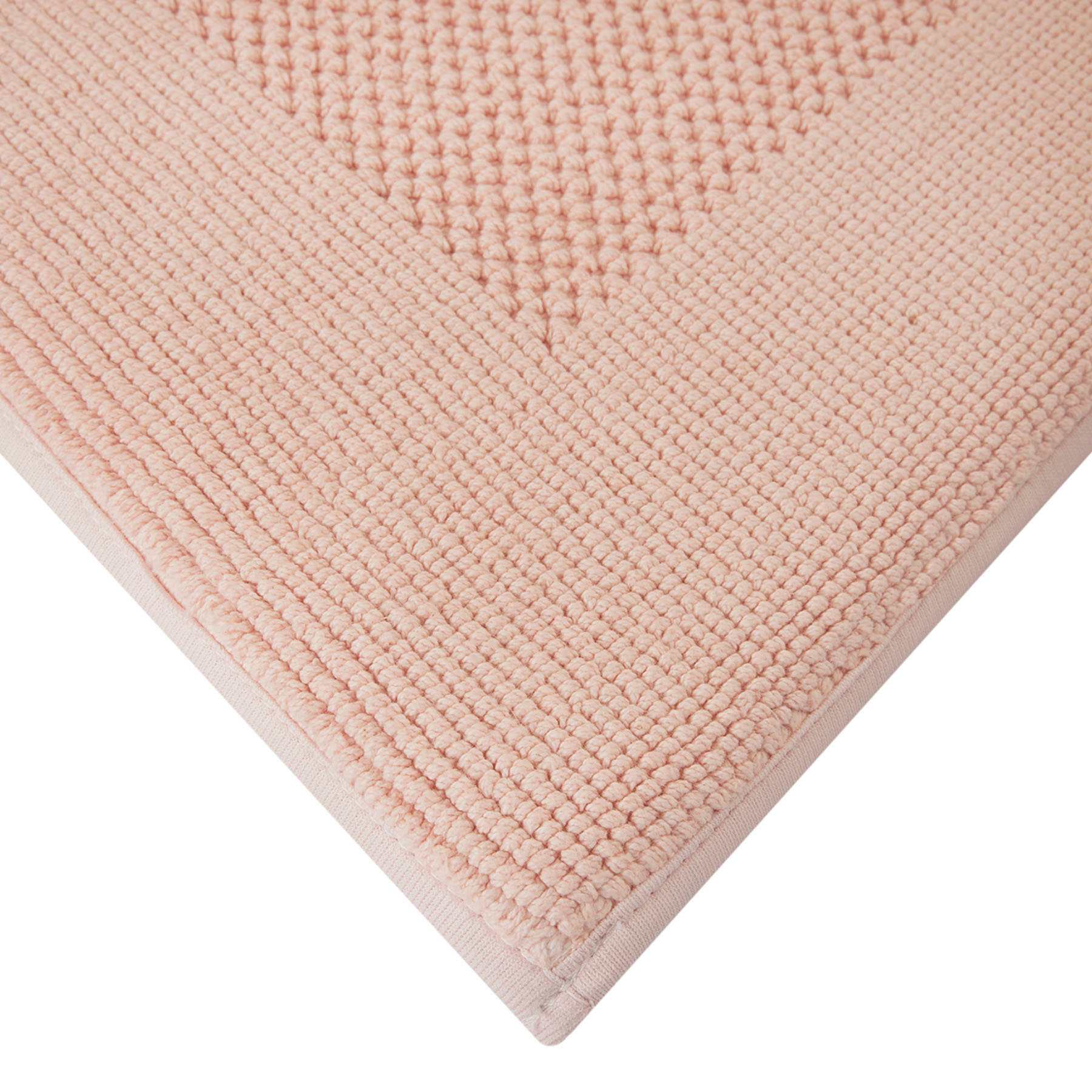 Providence Pink Waffle Border Memory Foam Bath Rug, 20x30