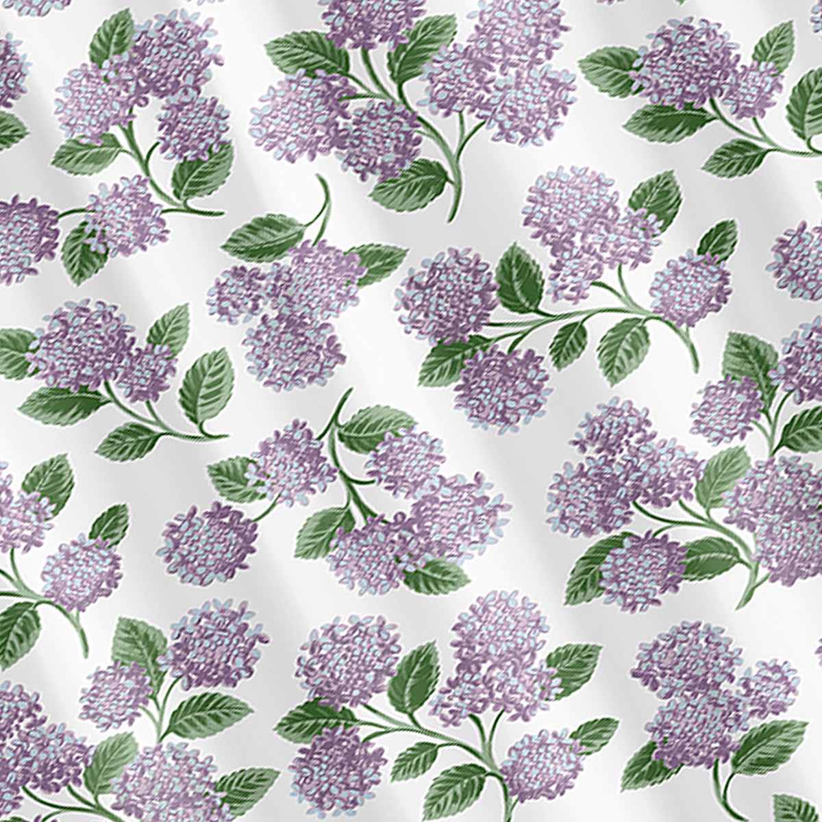 Lavender Hydrangeas Shower Curtain, 72"