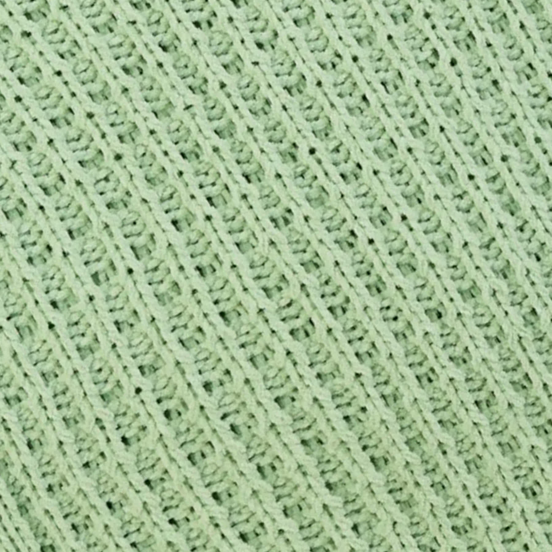 Honeybloom Green Chenille Knit Throw Blanket, 50x60