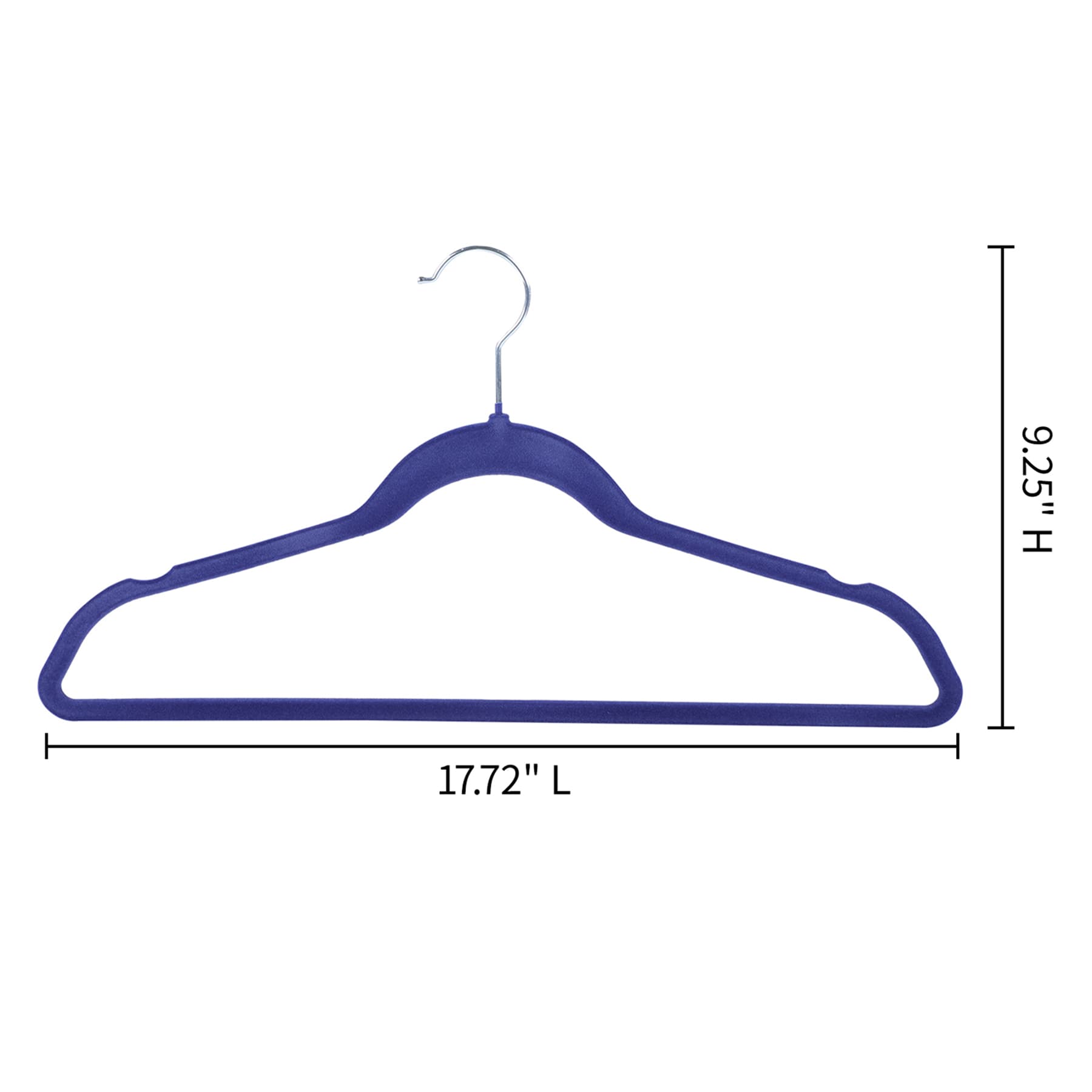 50-Pack Velvet Suit Hangers, Navy Blue