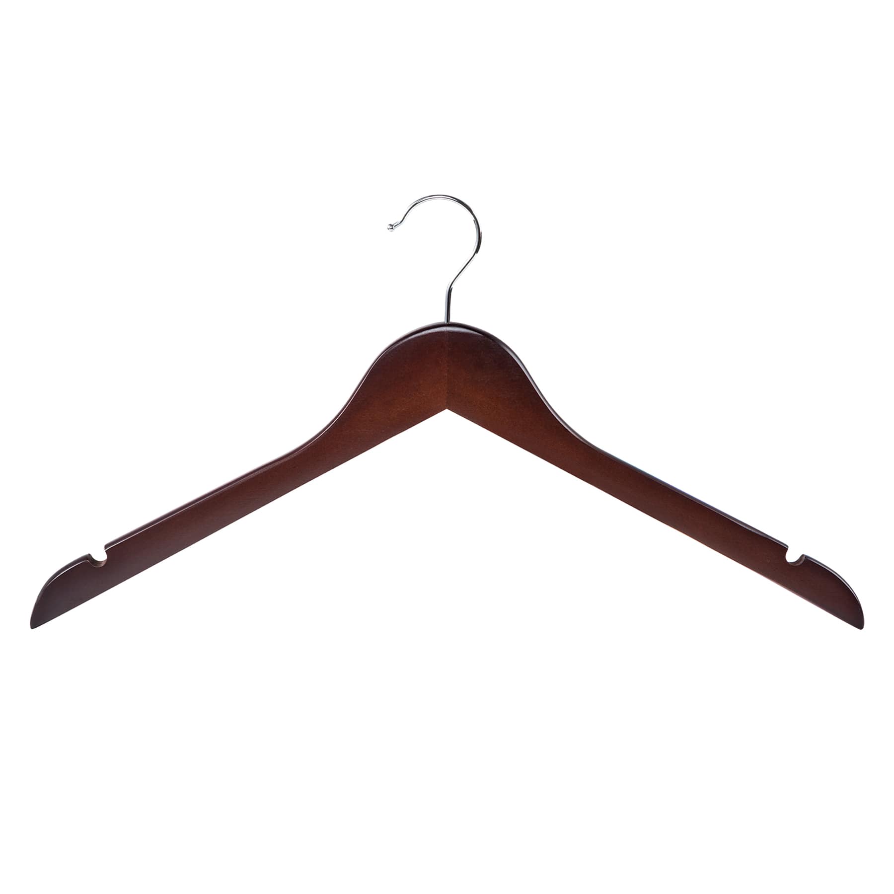 5-Piece Wood Shirt Hangers, Espresso